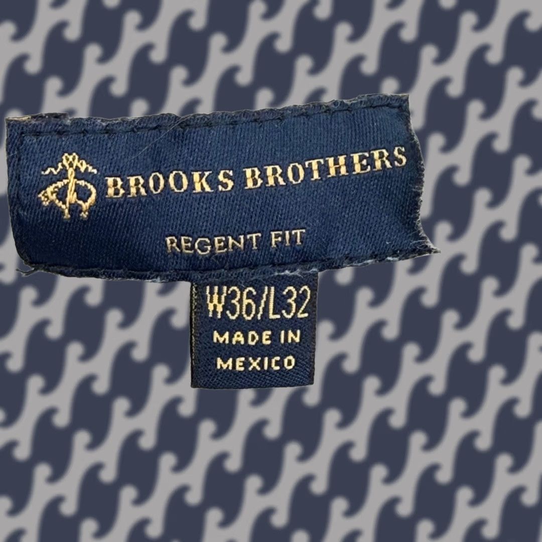Brooks Brothers Dress Pants Mens 36x32 Grey Regent Fit Lambs Wool Micro Check Dress Pants Mens Regular Grey Check Business Formal Workwear Mens in Gray, Men's