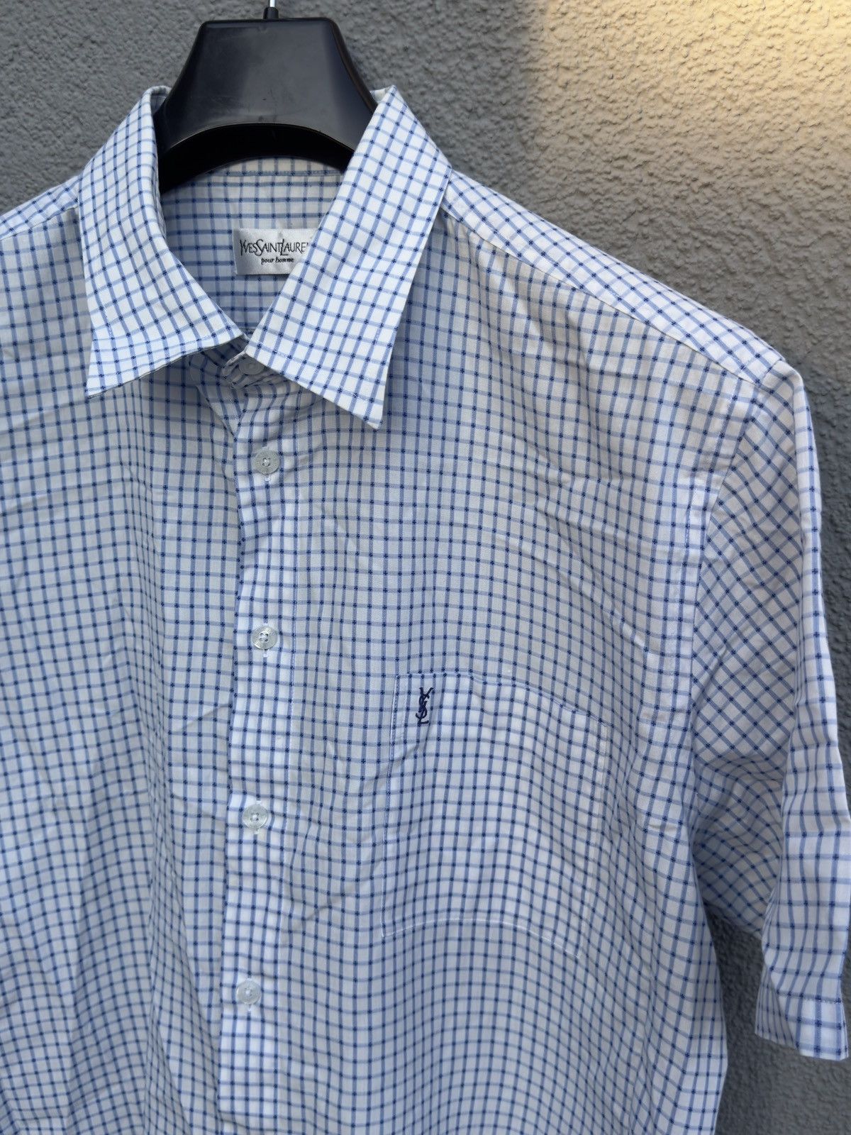 Vintage × Yves Saint Laurent Striped YSL Shirt Summer Yves Saint Laurent Shirt Size US XL / EU 56 / 4 - 2 Thumbnail