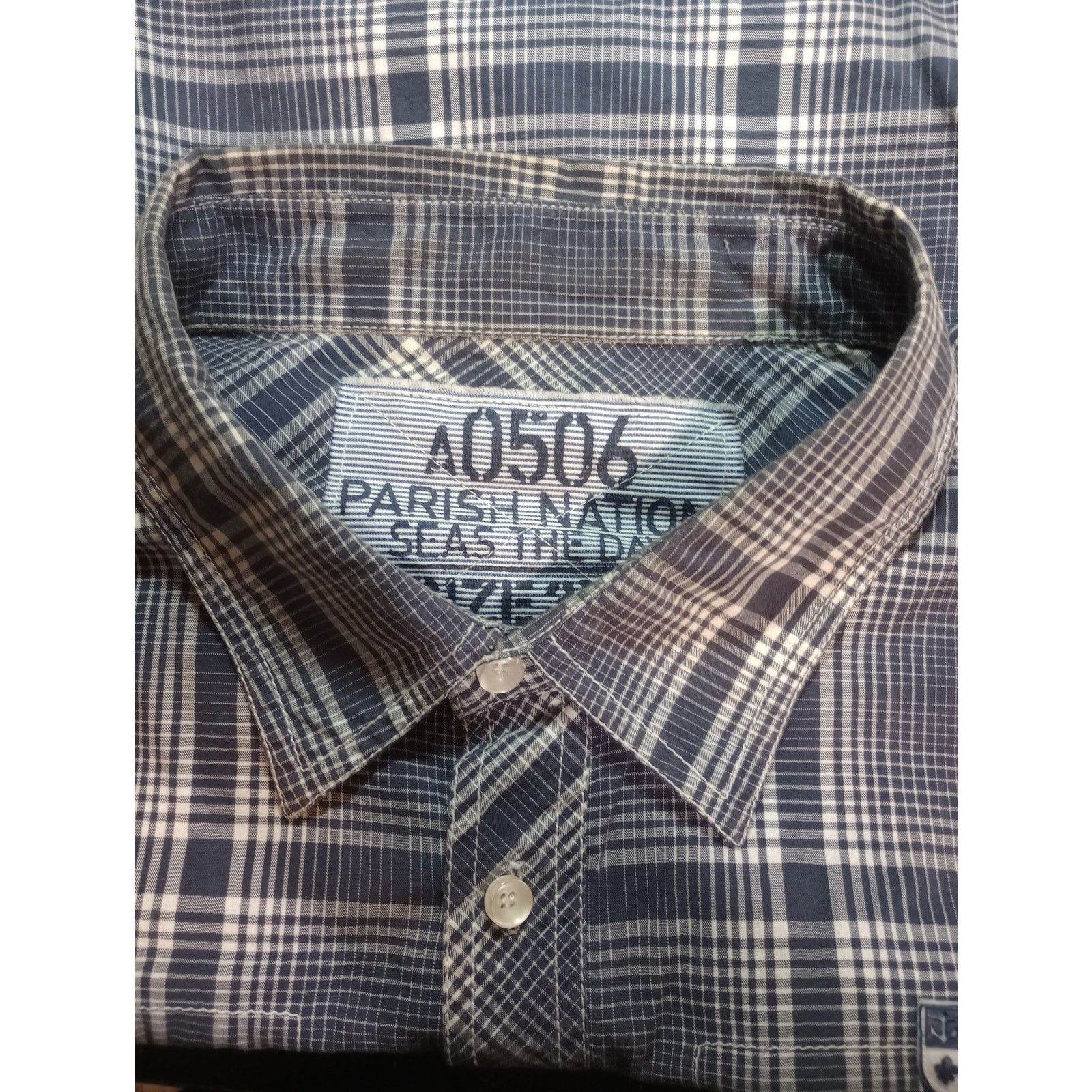 Parish Nation Parish Nation Shirt Mens 3XL Blue Plaid Seas The Day Size US XXL / EU 58 / 5 - 7 Thumbnail