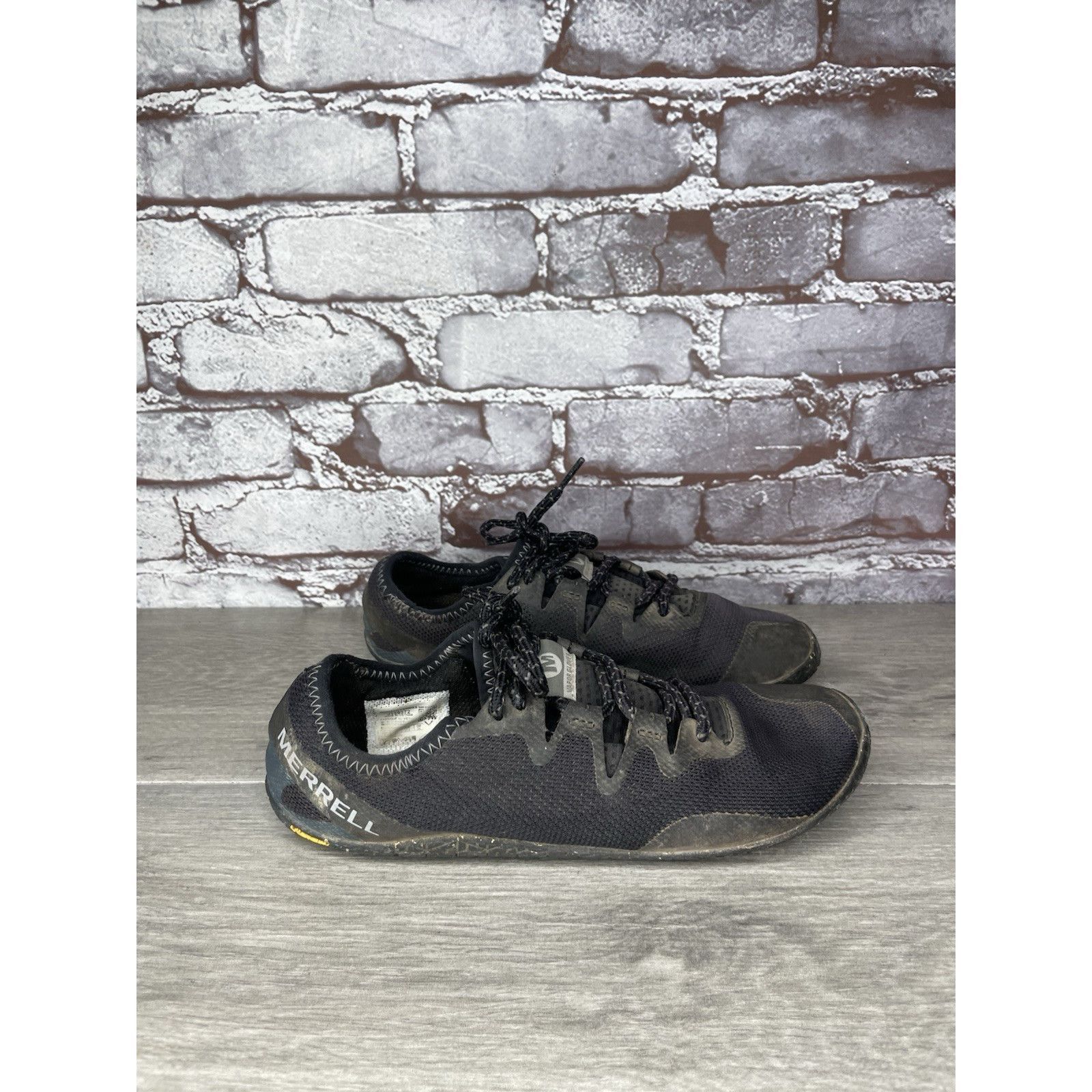 Merrell Merrell Vapor Glove 5 Black Athletic Shoes Low Top Running S Size US 7 / IT 37 - 3 Thumbnail