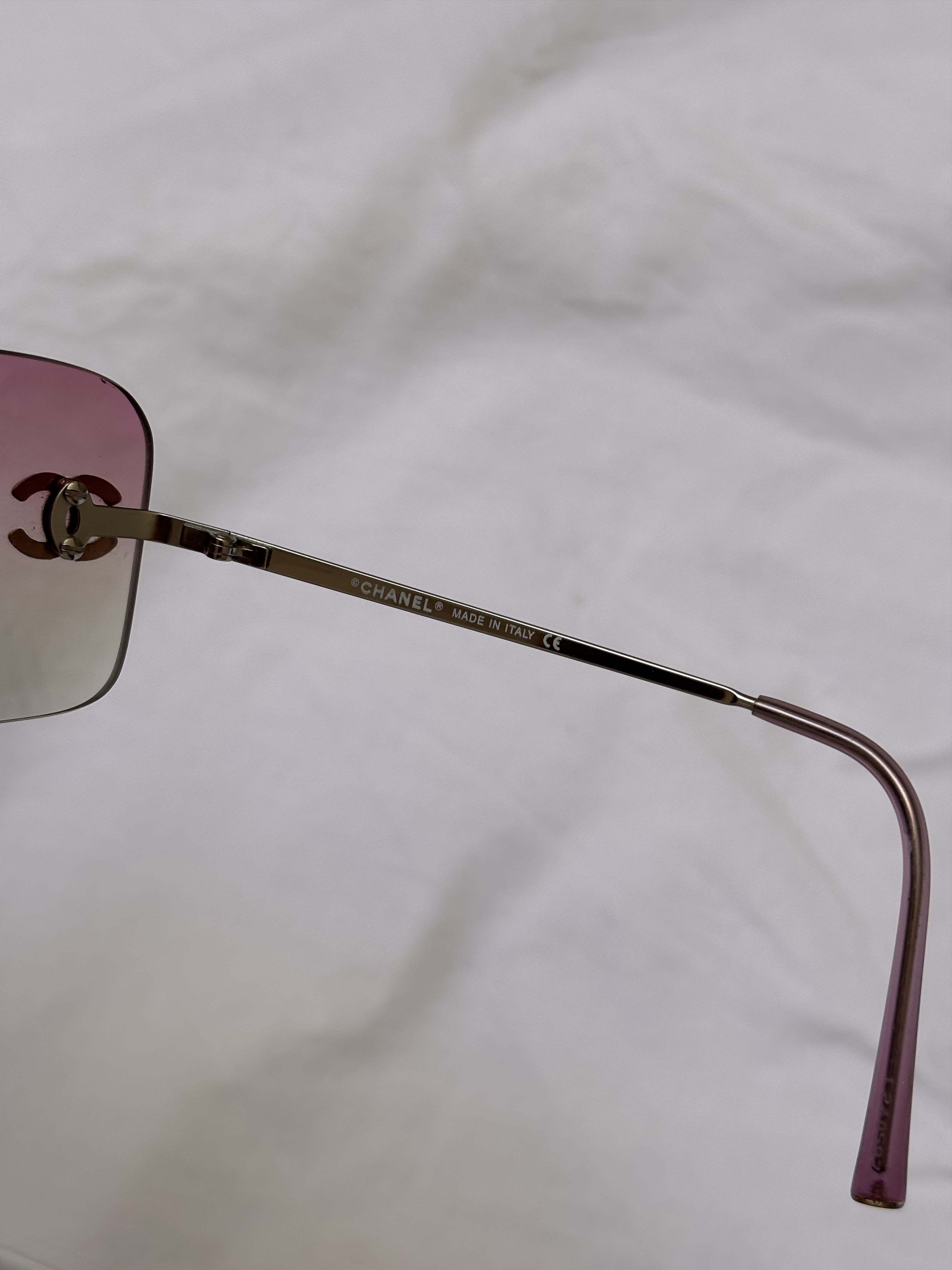 Chanel Chanel Sunglasses 4017 D CC Rhinestone Logo Rimless Size ONE SIZE - 5 Thumbnail