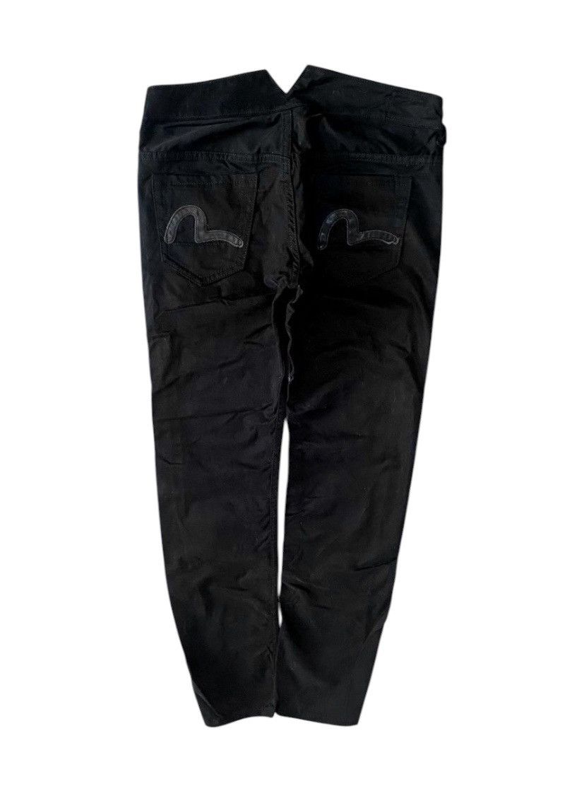 Evisu Unisex Evisu Black Jeans Leather Patchwork Logo Denim Size US 28 / EU 44 - 1 Thumbnail