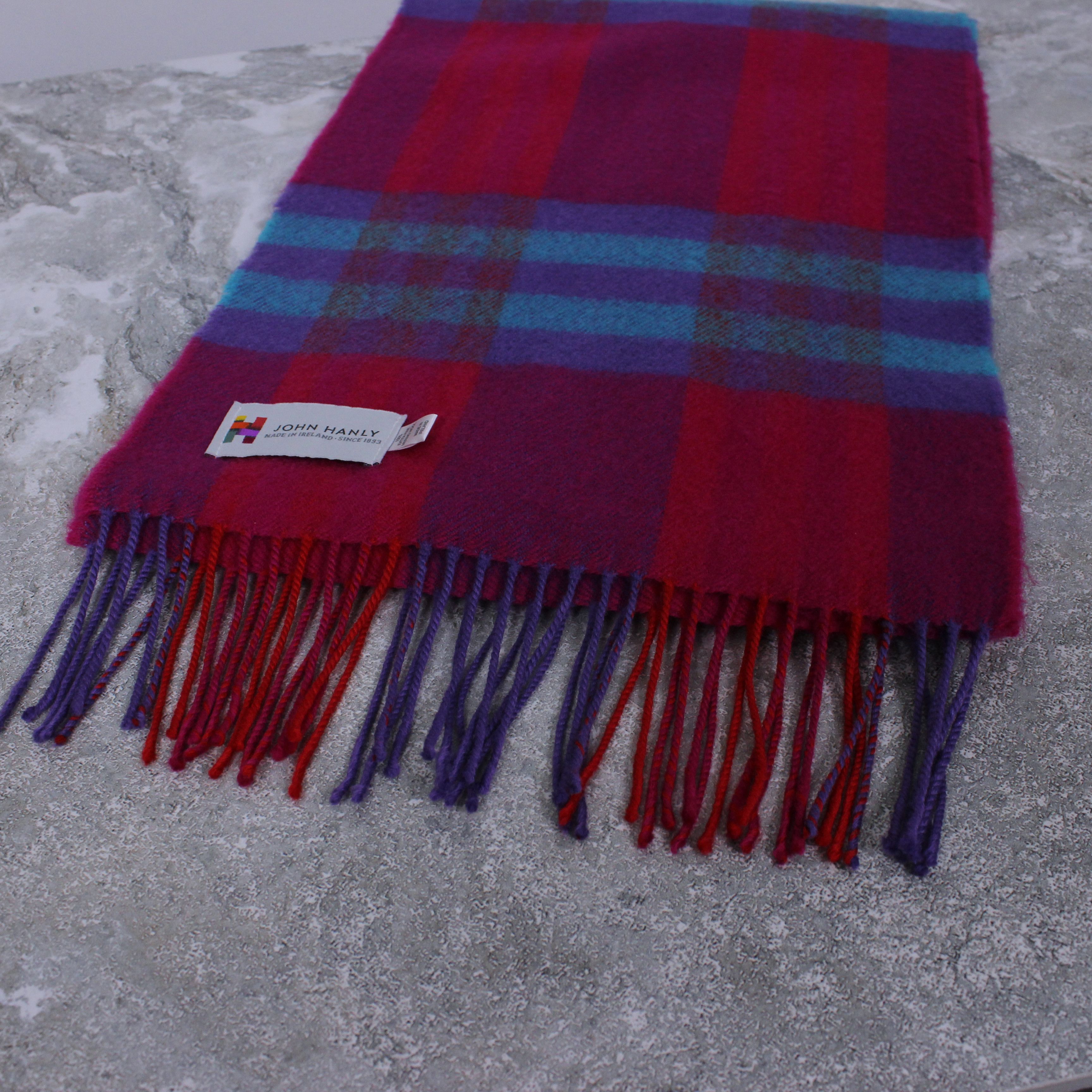Vintage John Hanly ireland merino wool scarf multi Size ONE SIZE - 10 Thumbnail