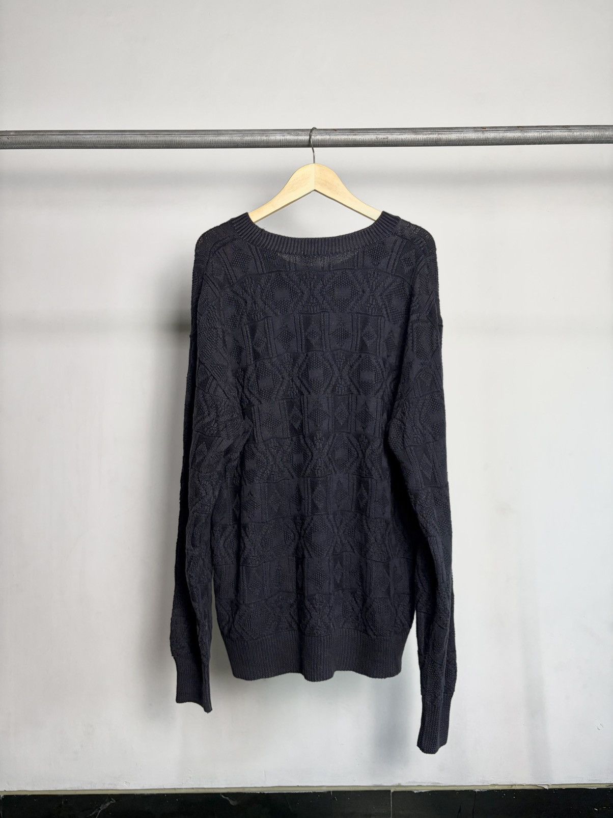Yohji Yamamoto FREE TAX! Ys for men Patterned Knit Loose Sweater Size US L / EU 52-54 / 3 - 4 Thumbnail