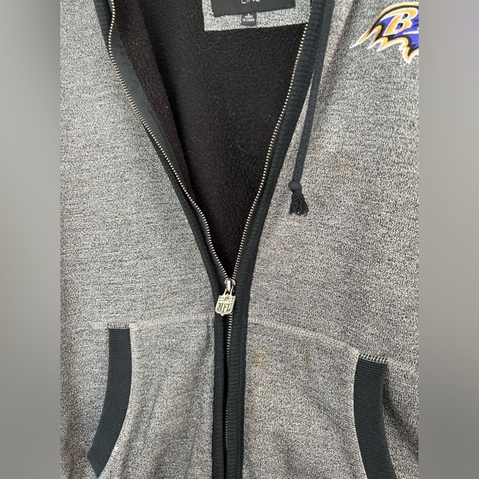 NFL Baltimore Ravens NFL Pro Line Fleece Lined Jacket Hooded Zip Size US L / EU 52-54 / 3 - 8 Thumbnail