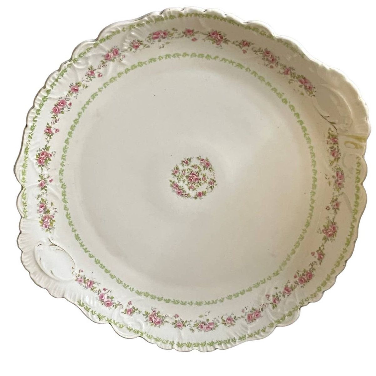 Vintage Carlsbad Austria Large Round Porcelain Hand painted platter Size ONE SIZE - 1 Thumbnail