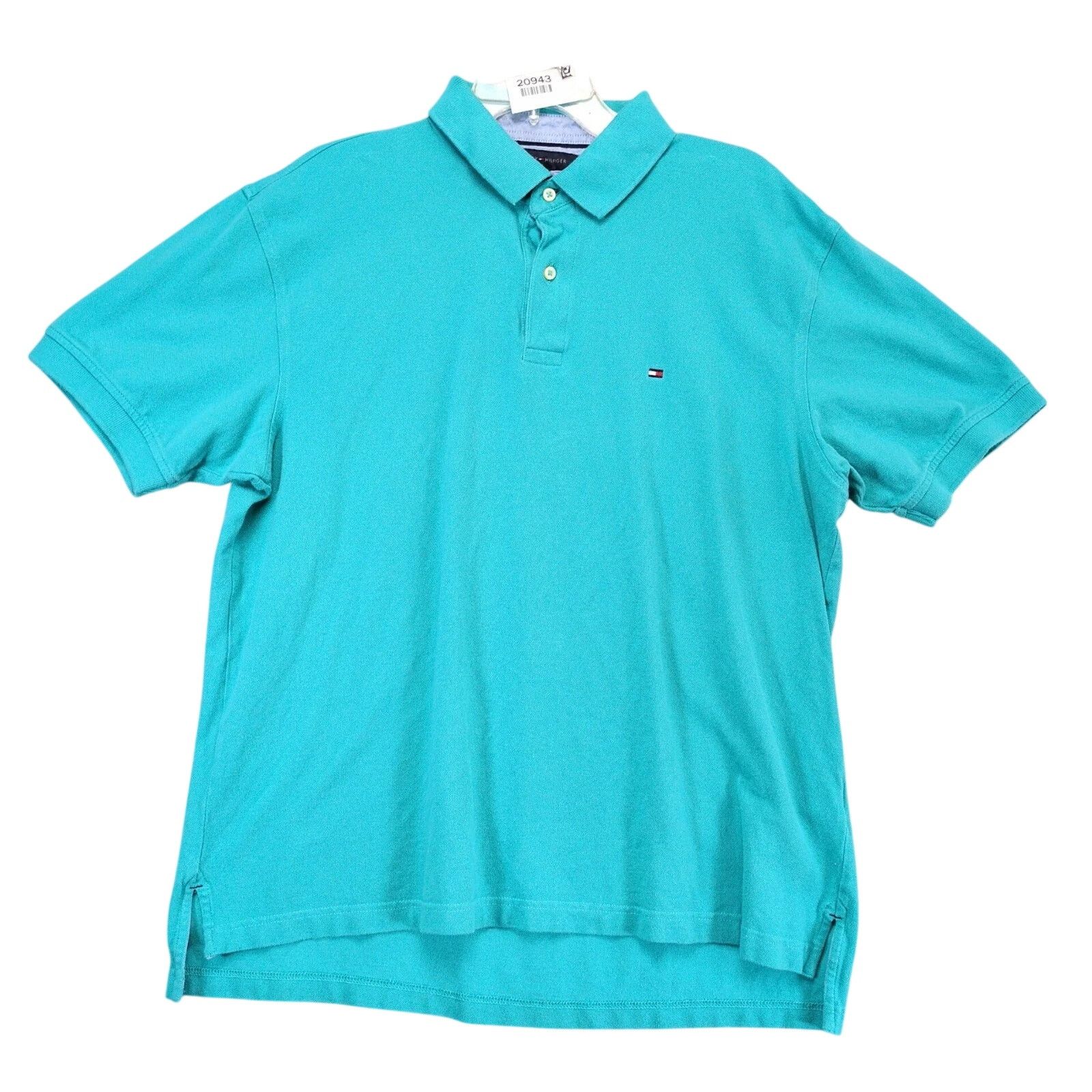 Tommy Hilfiger Tommy Hilfiger Teal Pique Polo Shirt Men's XL Short Sleeve Size US XL / EU 56 / 4 - 1 Thumbnail