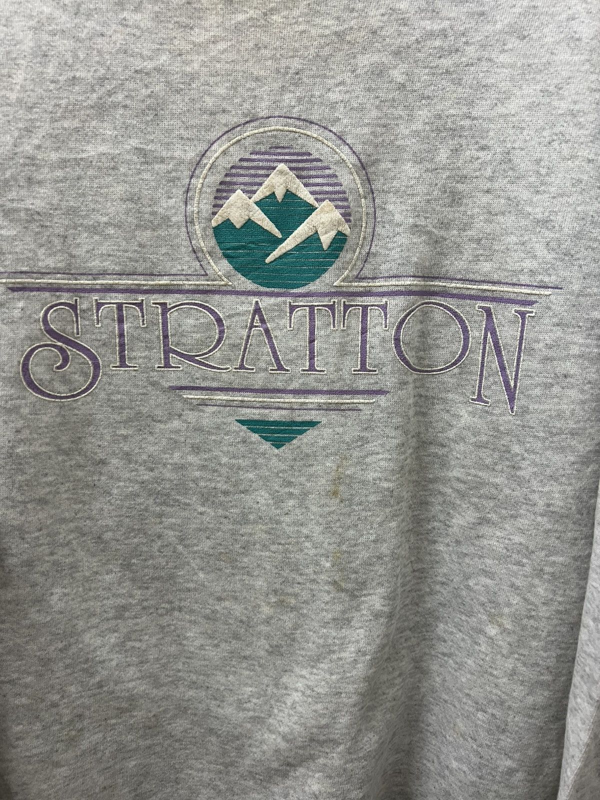 Hanes Vintage 90s Hanes sweatshirt spell out stratton Size US XL / EU 56 / 4 - 7 Thumbnail