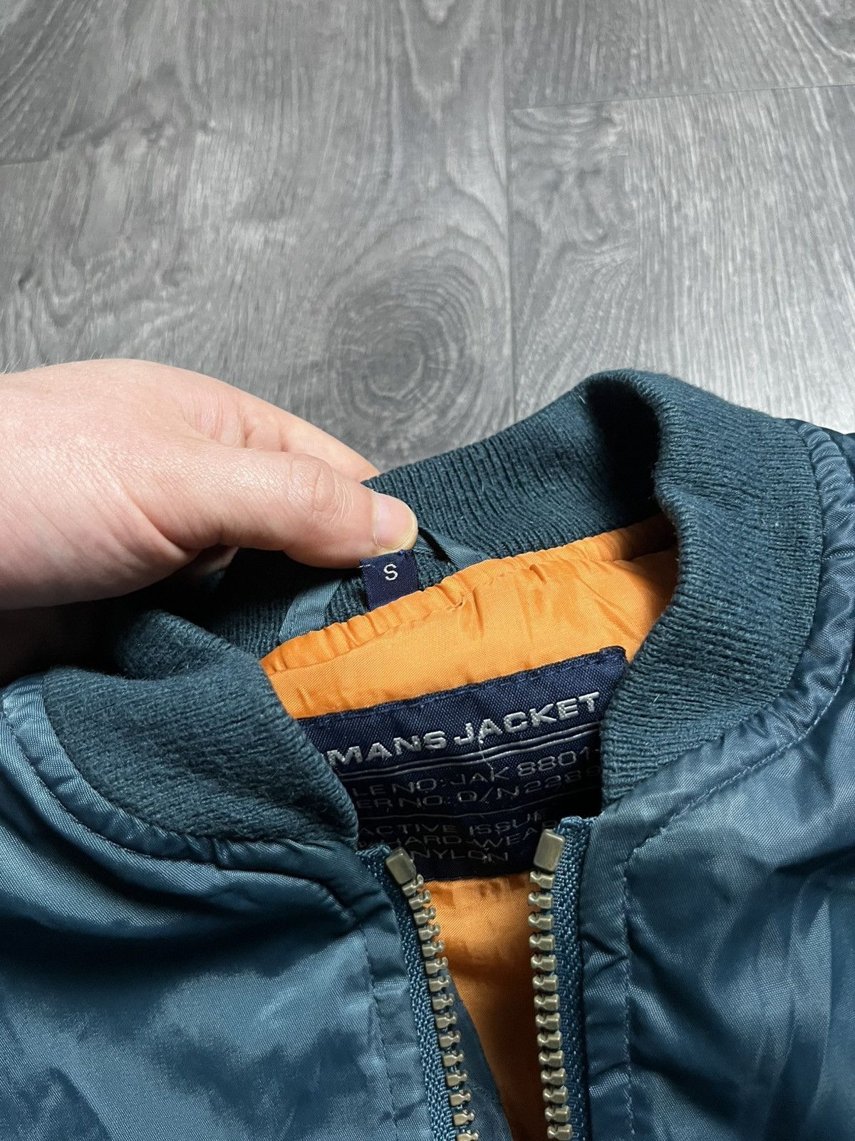Vintage Vintage MA-1 Airmans Jacket Flight Bomber Teal Blue Size S Size US S / EU 44-46 / 1 - 6 Thumbnail