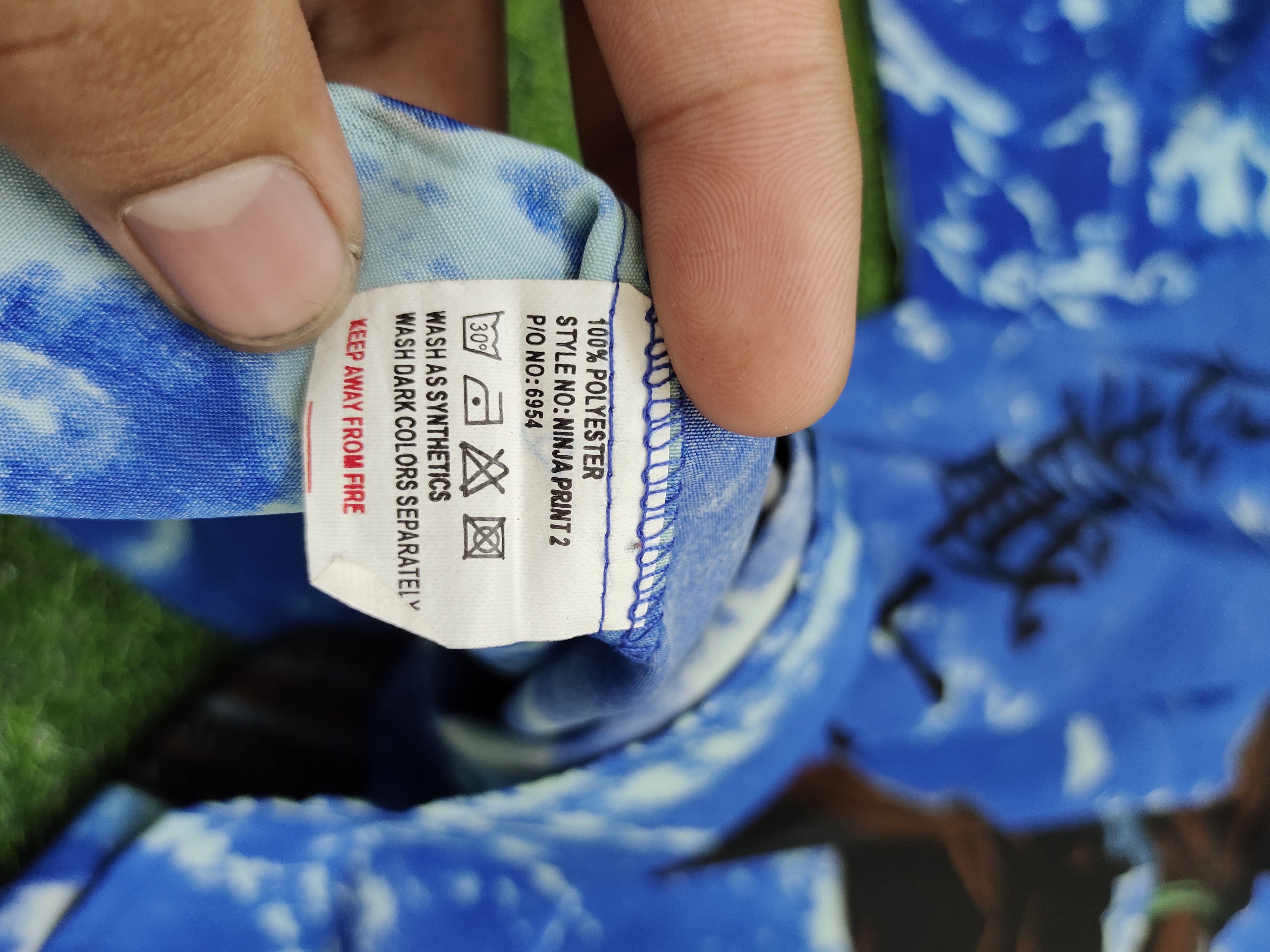 Anime Vintage Ninja Warrior Anime Print Oversize Shirt Size US M / EU 48-50 / 2 - 8 Thumbnail