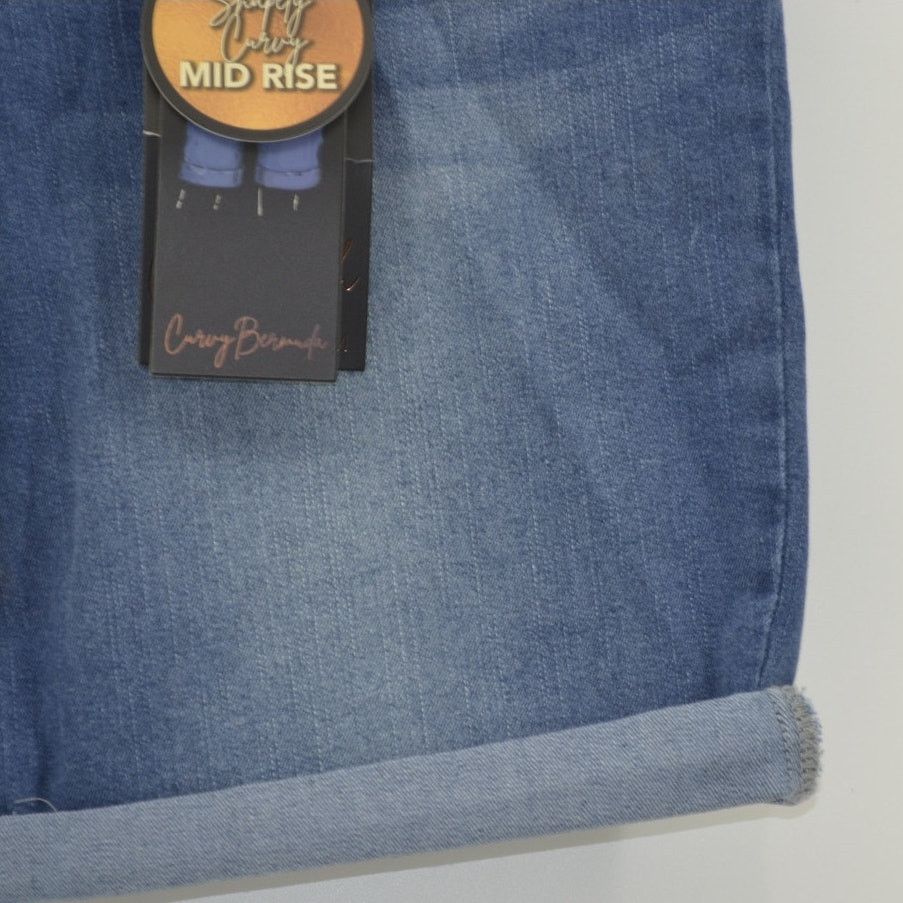 Other CopperFlash Mid Rise Bermuda Blue Jean Shorts Curvy Size 6 Size 28" / US 6 / IT 42 - 10 Thumbnail