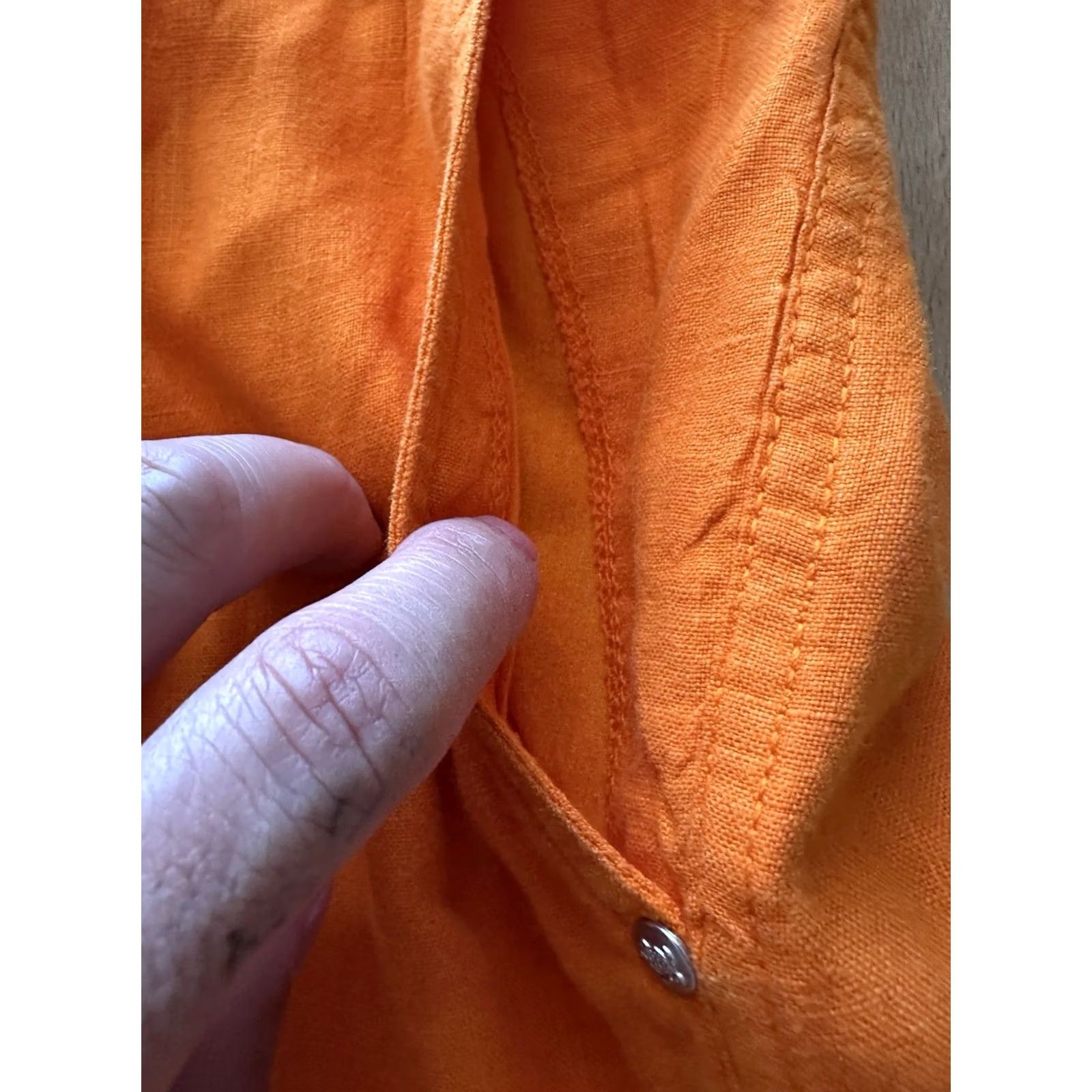 Vilebrequin Vilebrequin Mens Cargo Shorts Orange Linen 3XL Beach City Pockets Regular Rise High Inseam 10.75” EUC Rare Size US 39 - 4 Thumbnail