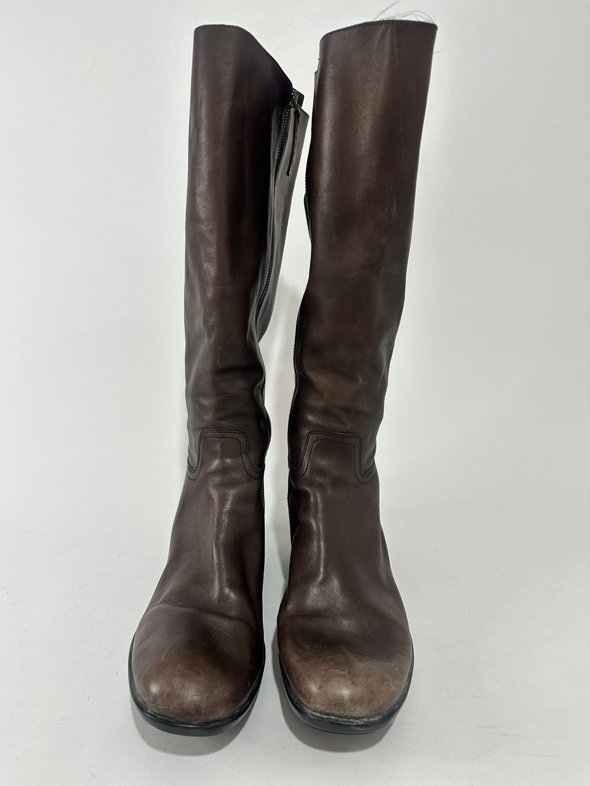 Prada PRADA mid calf brown boots EU40 Size US 10 / IT 40 - 2 Thumbnail