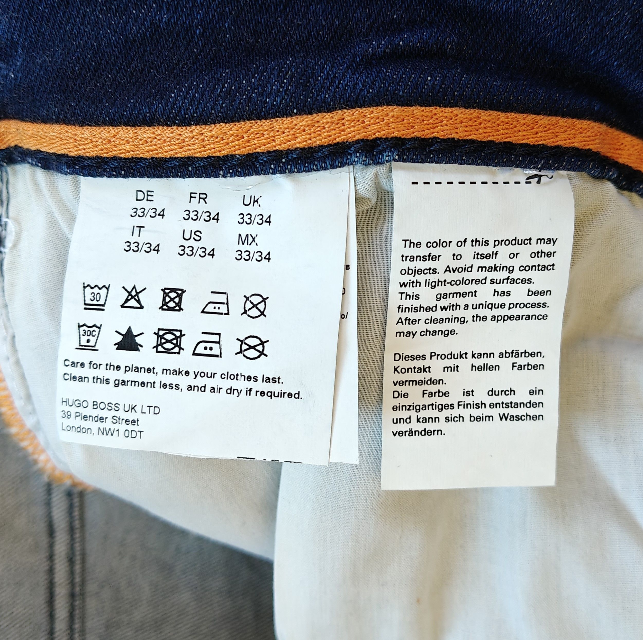 Hugo Boss HUGO BOSS RE.MAINE Regular fit Jeans Free Shipping T/6108 Size US 33 - 8 Thumbnail