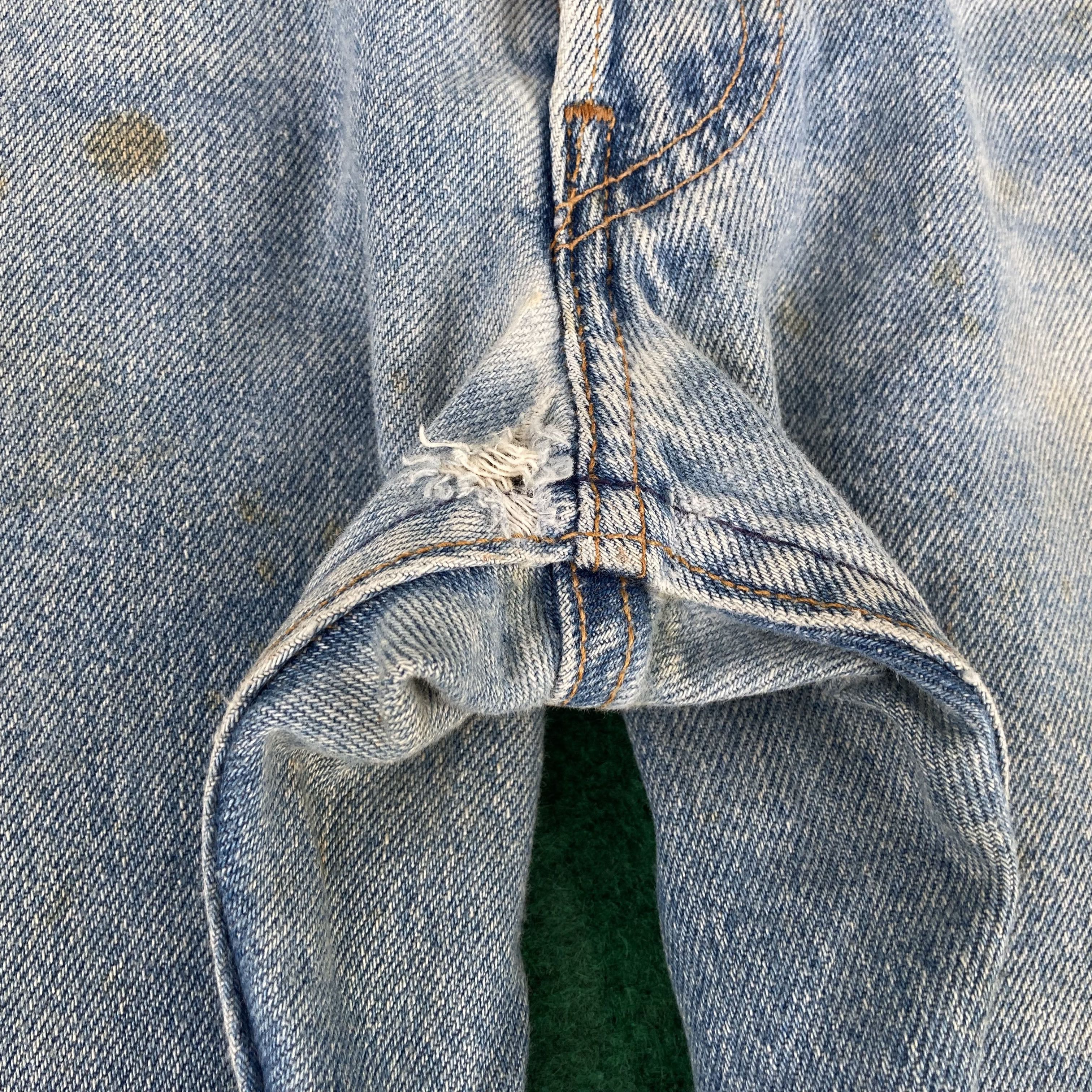 Levi's × Vintage Vtg Levis 501xx Faded Blue Sz 33 Punk Grunge Jeans Size US 33 - 8 Thumbnail