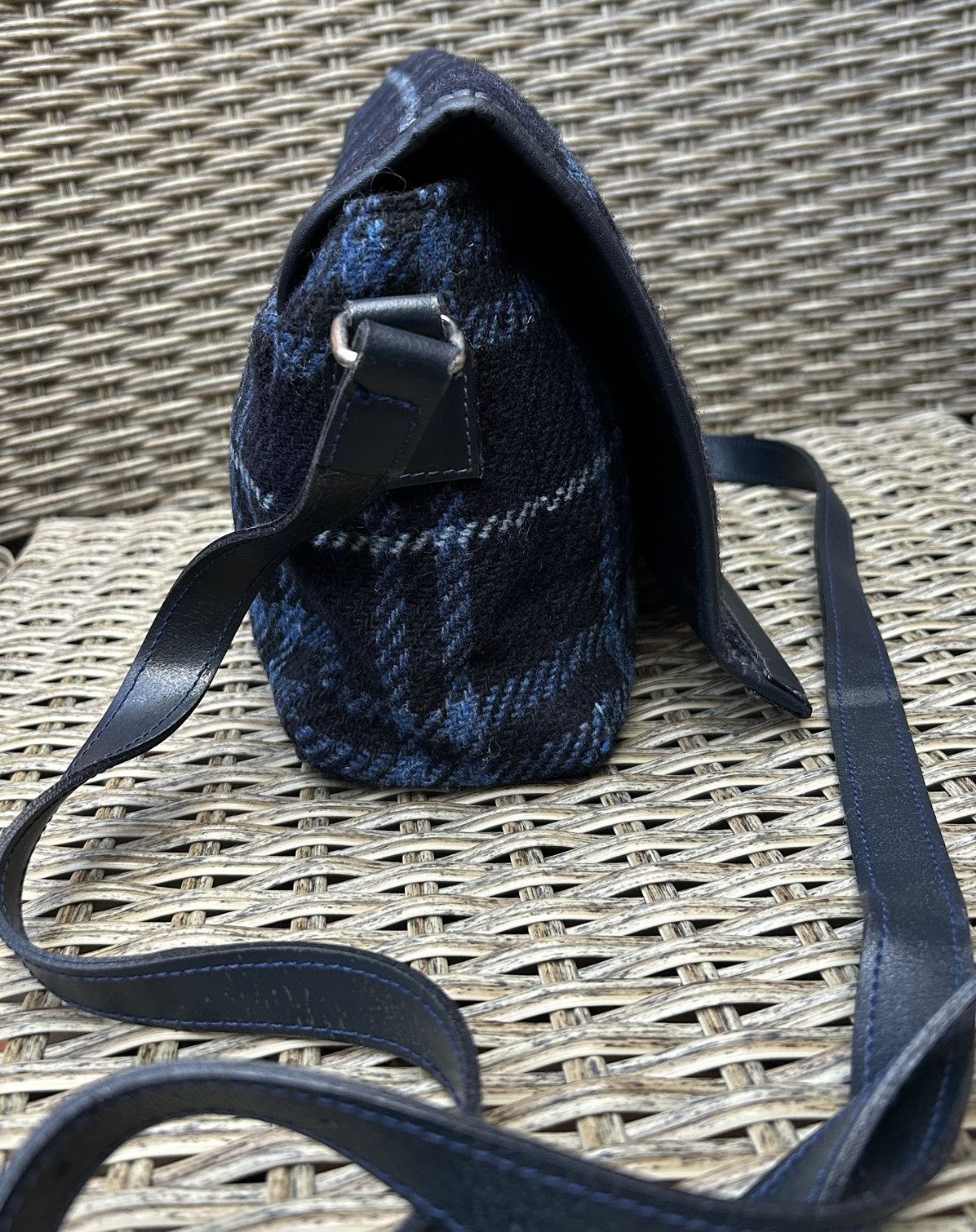 Burberry Burberry London Blue Nova Check Tweed Leather Crossbody Bag Size ONE SIZE - 3 Thumbnail