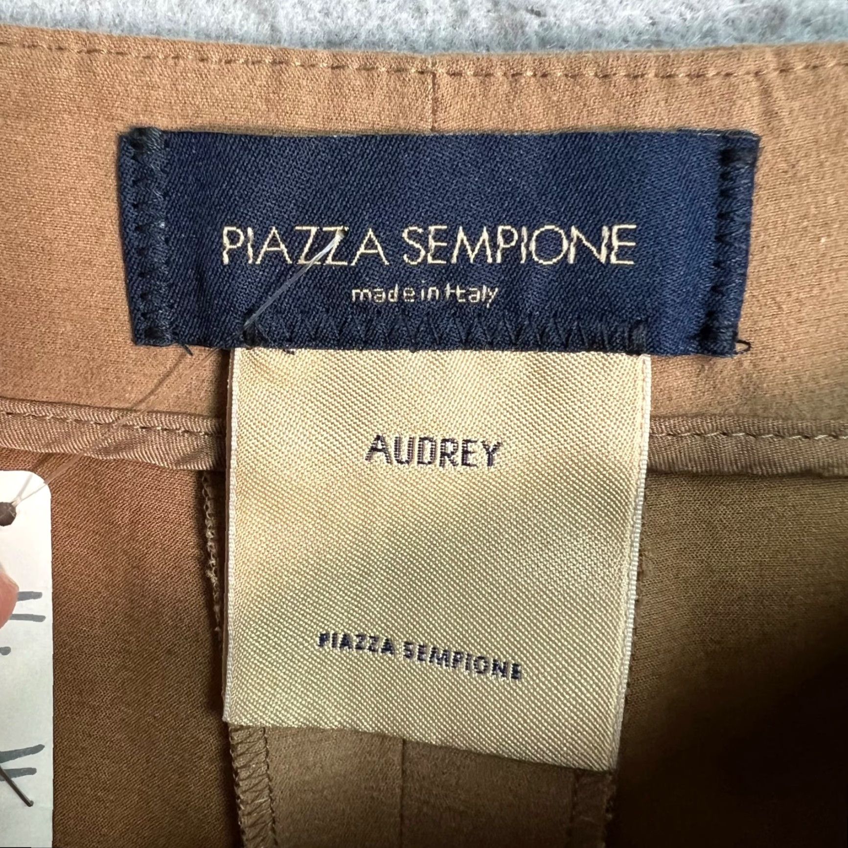 Piazza Sempione Piazza Sempione Pants Women Dress Pants High-Waist 26 Camel Wool Elastane Straight 25in Inseam Made In Italy Size 26" / US 2 / IT 38 - 3 Thumbnail