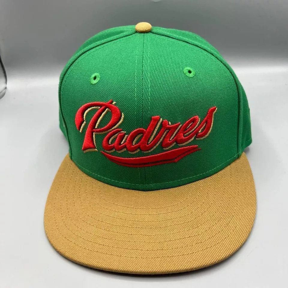 New Era San Diego Padres Hat Men 7 1/2 Green Petco Park Fitted Cap Size ONE SIZE - 2 Thumbnail
