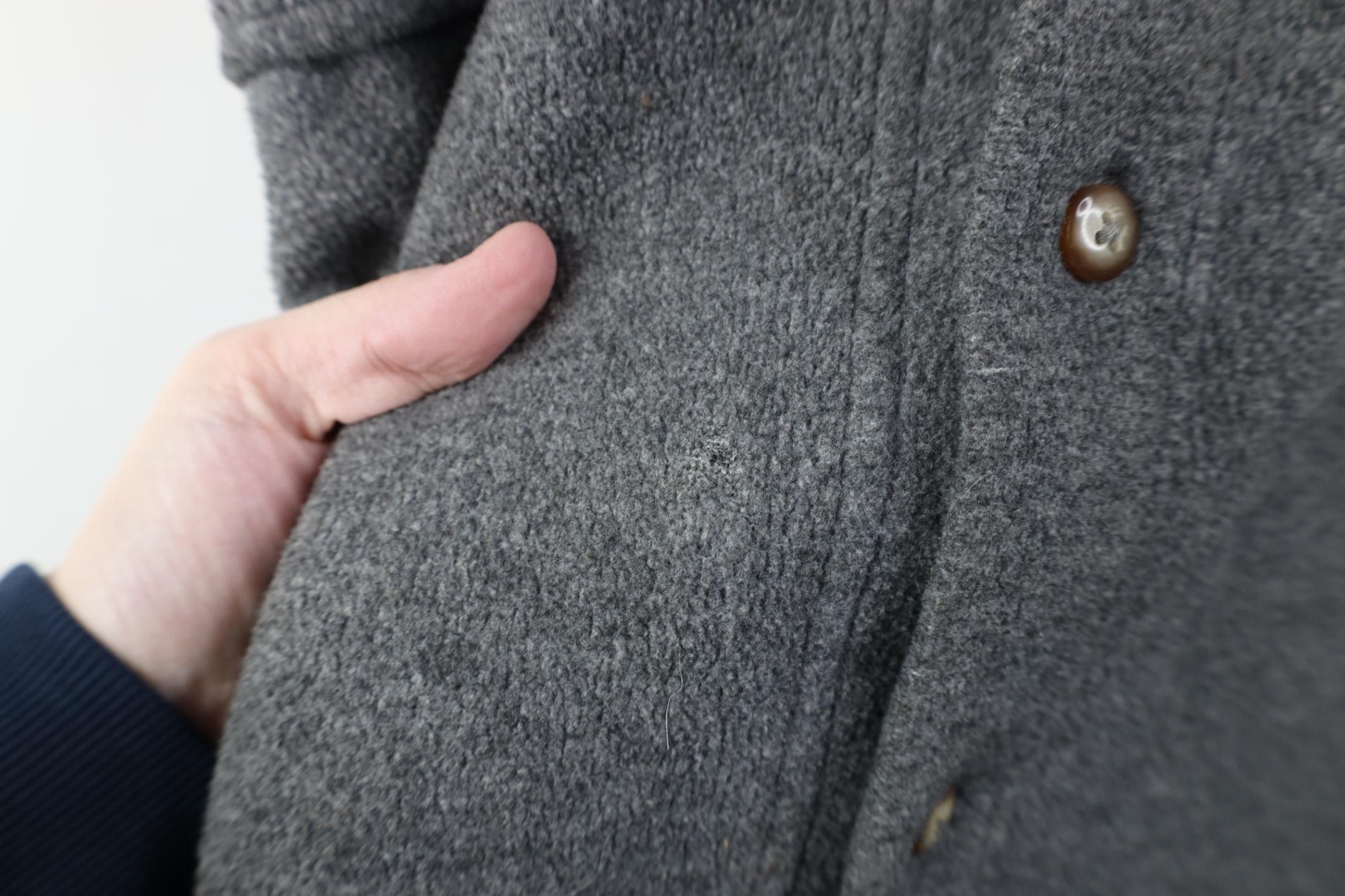 Vintage Vintage 90s Streetwear Baggy Fleece Button Shirt Jacket Gray Size US XL / EU 56 / 4 - 7 Thumbnail