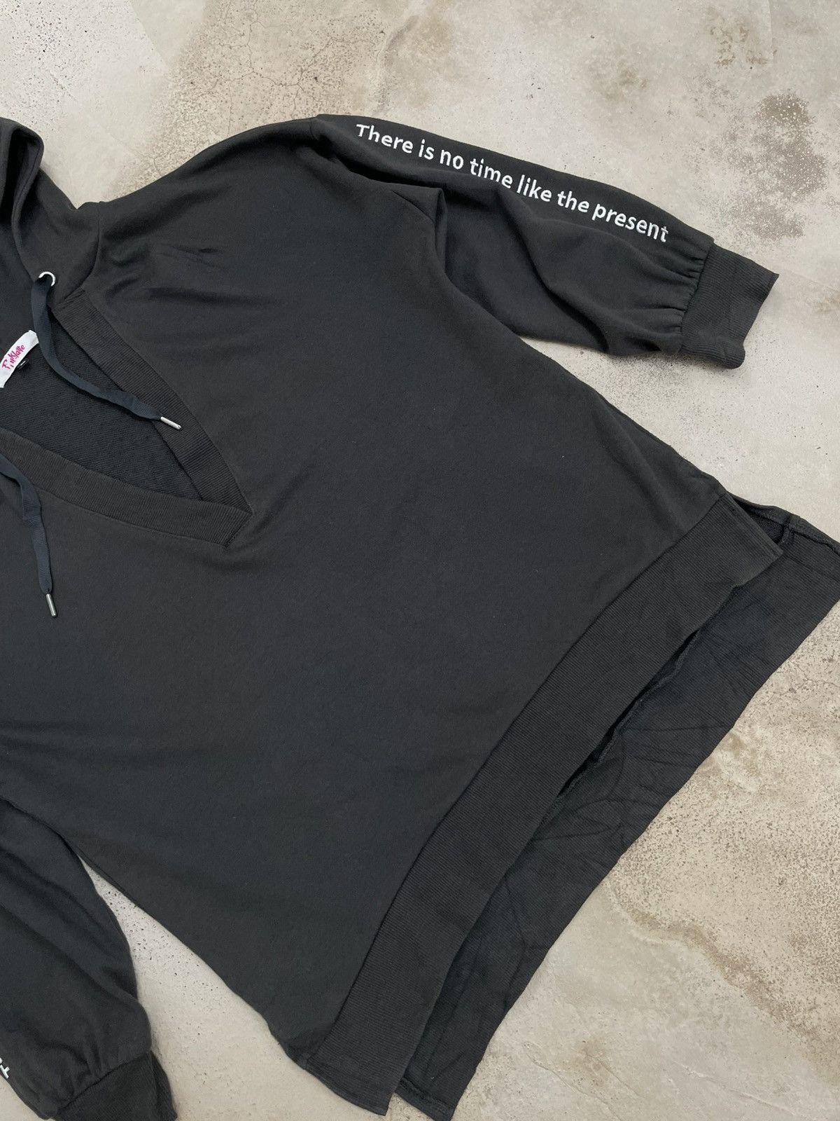 Japanese Brand Pink Latte There is not time like the present Crop Hoodie Size XS / US 0-2 / IT 36-38 - 5 Thumbnail