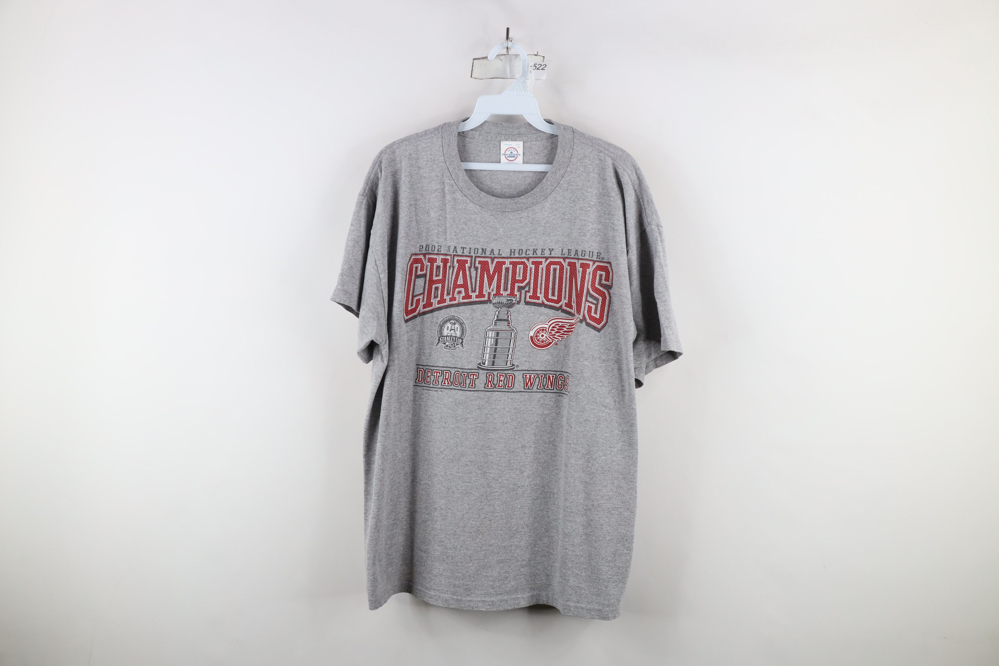 Vintage Vintage Y2K 2002 Detroit Red Wings Hockey T-Shirt Gray Size US L / EU 52-54 / 3 - 1 Thumbnail
