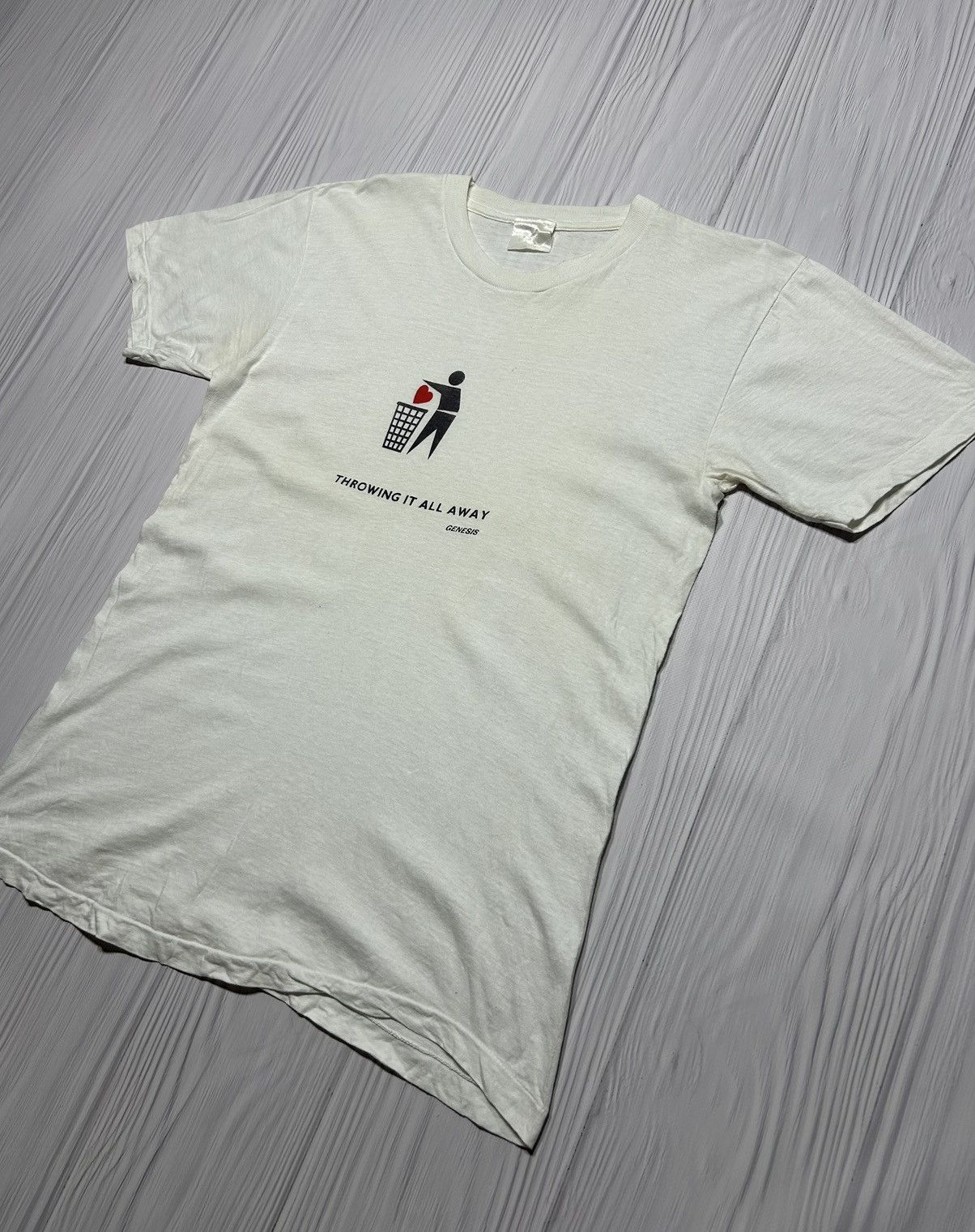 Band Tees Rare! Vintage Genesis Throwing It All Away Song T-Shirt Size US M / EU 48-50 / 2 - 2 Thumbnail