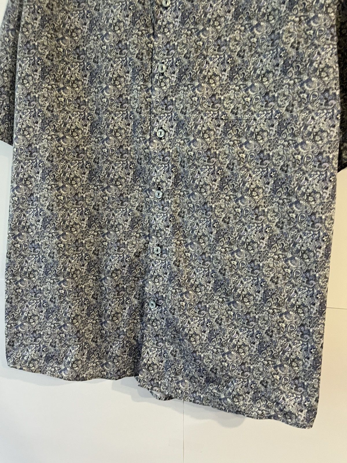 Eton Eton Cotton Paisley Short Sleeve Shirt Button Up Size US XXL / EU 58 / 5 - 4 Thumbnail