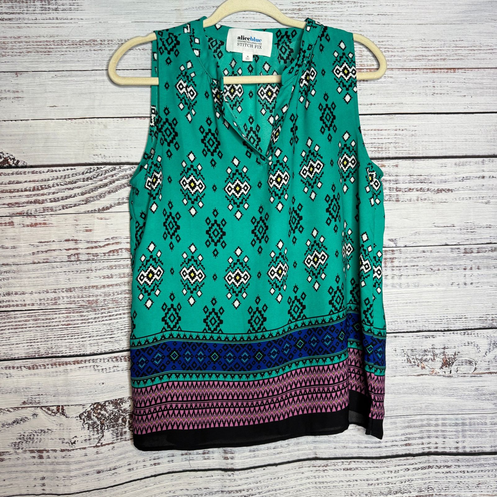Stitch's Jeans Alice Blue Stitch Fix Sleeveless Blouse Teal - Med Size M / US 6-8 / IT 42-44 - 1 Thumbnail