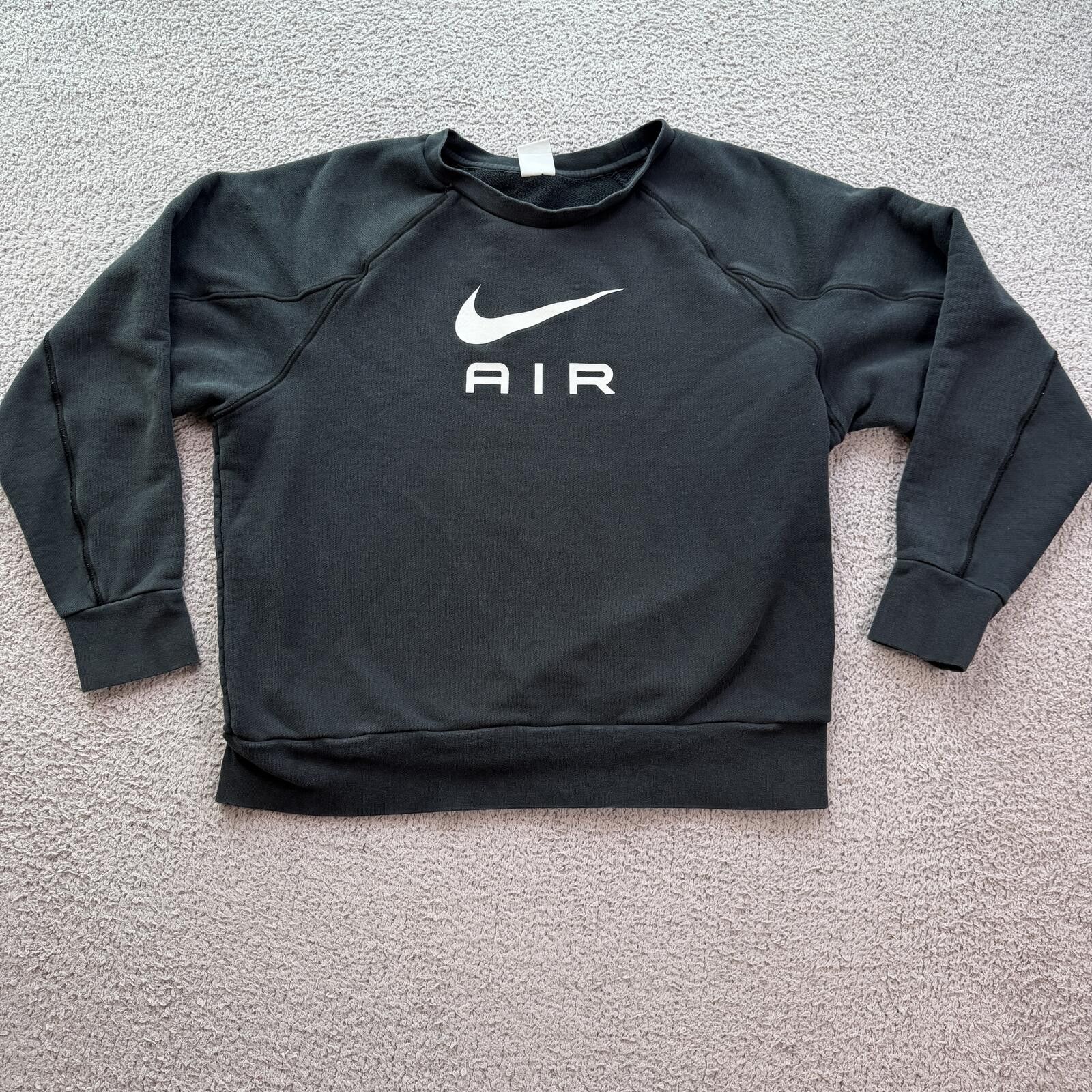 Nike Nike Air Center Swoosh Crewneck Sweatshirt Black L Pullover Size US L / EU 52-54 / 3 - 1 Thumbnail