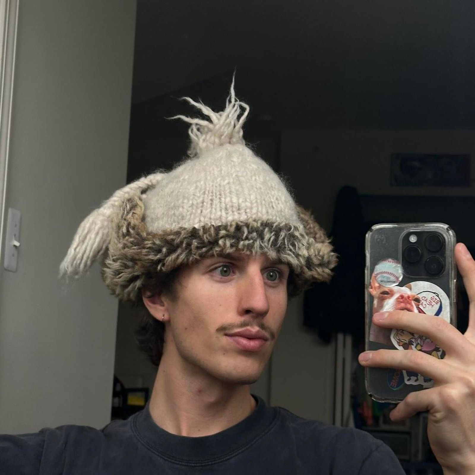 American Eagle Outfitters × Vintage Vintage Y2K Fur American Eagle Ushanka Trapper Hat Beanie Size ONE SIZE - 2 Thumbnail