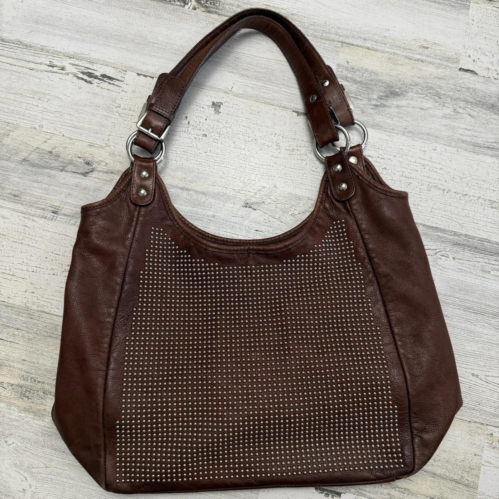 Designer Maurizio Taiuti Leather Stud Bag Size ONE SIZE - 1 Thumbnail