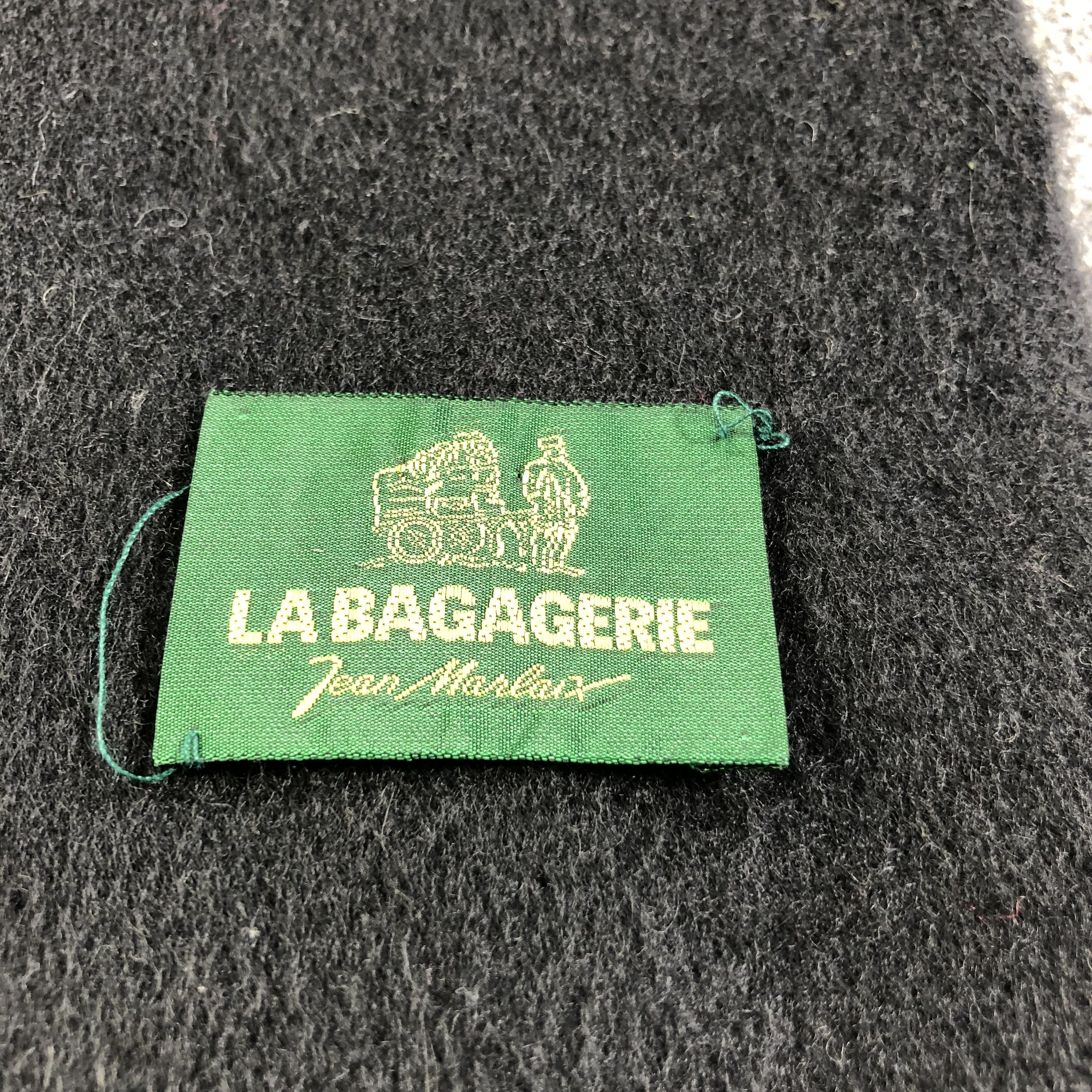 Vintage La Bagagerie Plain Black Cashmere Scarf Muffler V1215 Size ONE SIZE - 4 Thumbnail