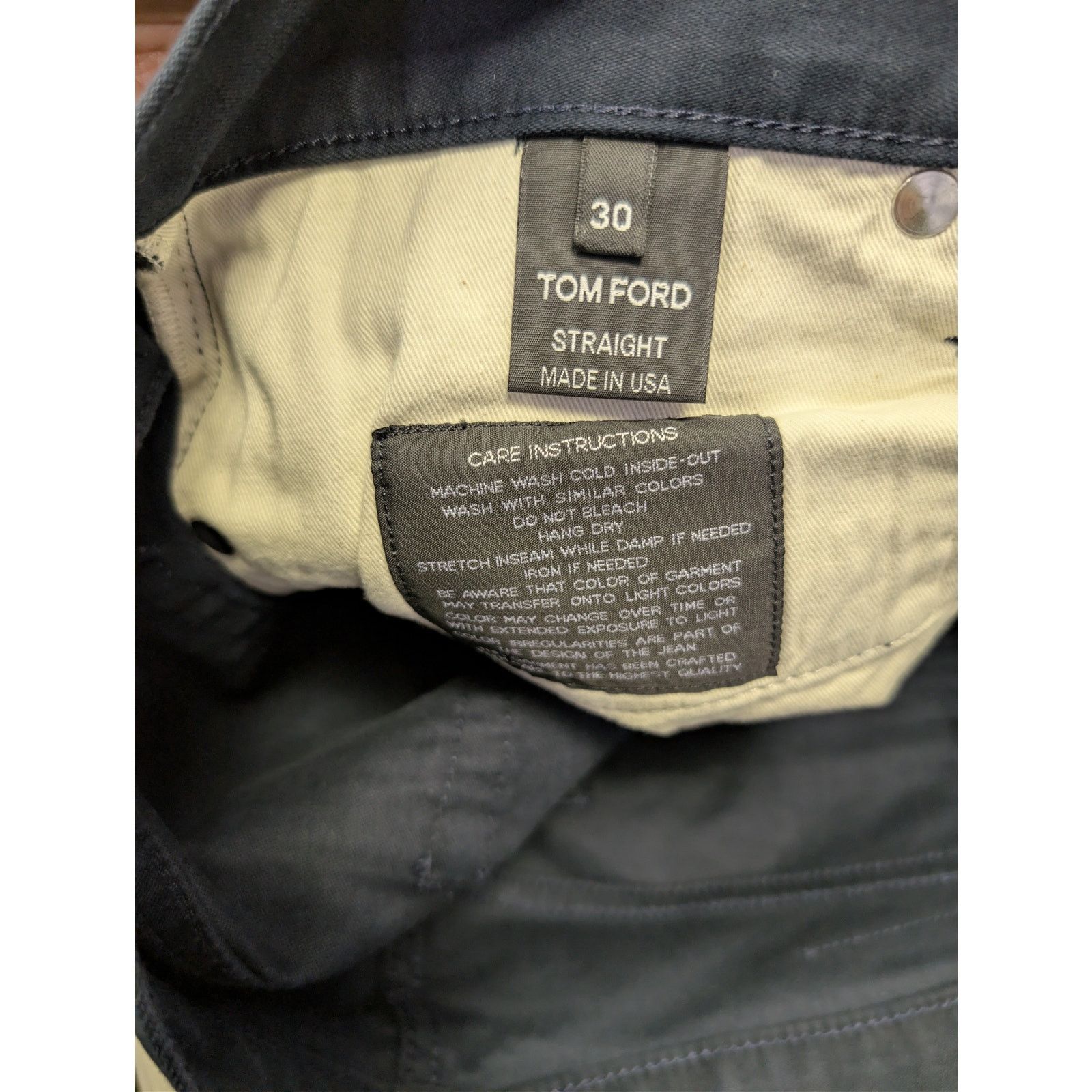 Tom Ford o1rshd1 Straight Fit Denim Jeans in Blue Size US 30 / EU 46 - 17 Thumbnail
