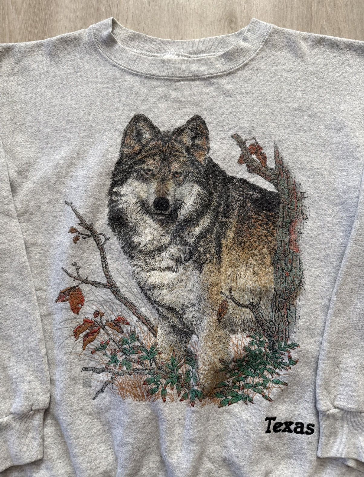 Vintage Vintage 90s Texas Gray Wolf Graphic Sweater Sz XL Size US XL / EU 56 / 4 - 2 Thumbnail