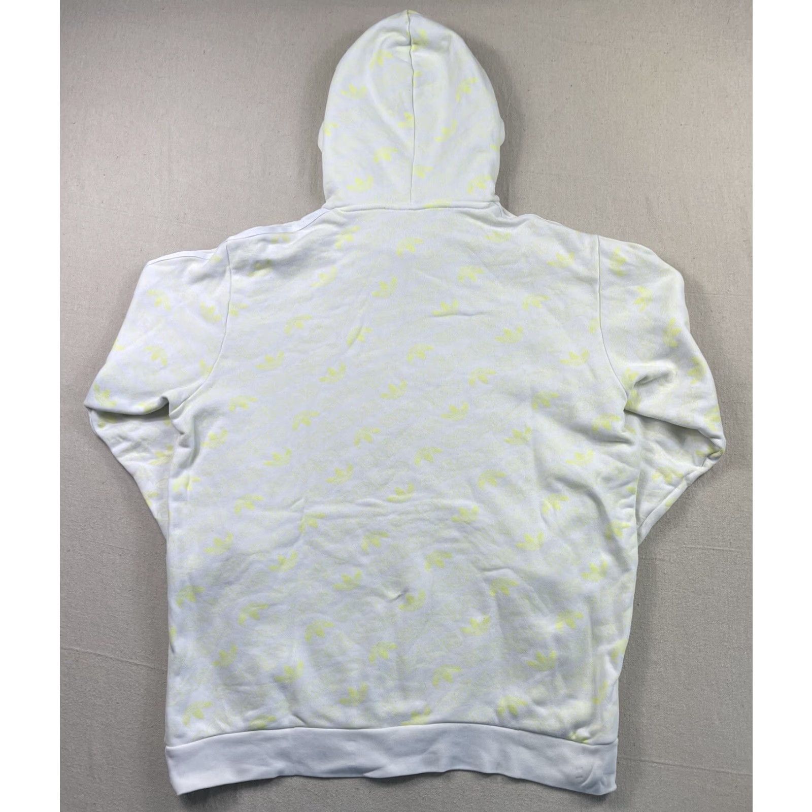 Adidas Adidas White Hoodie XL Mens Sweatshirt Trefoil All Over Logo Track Pullover Hood Size US XL / EU 56 / 4 - 2 Thumbnail