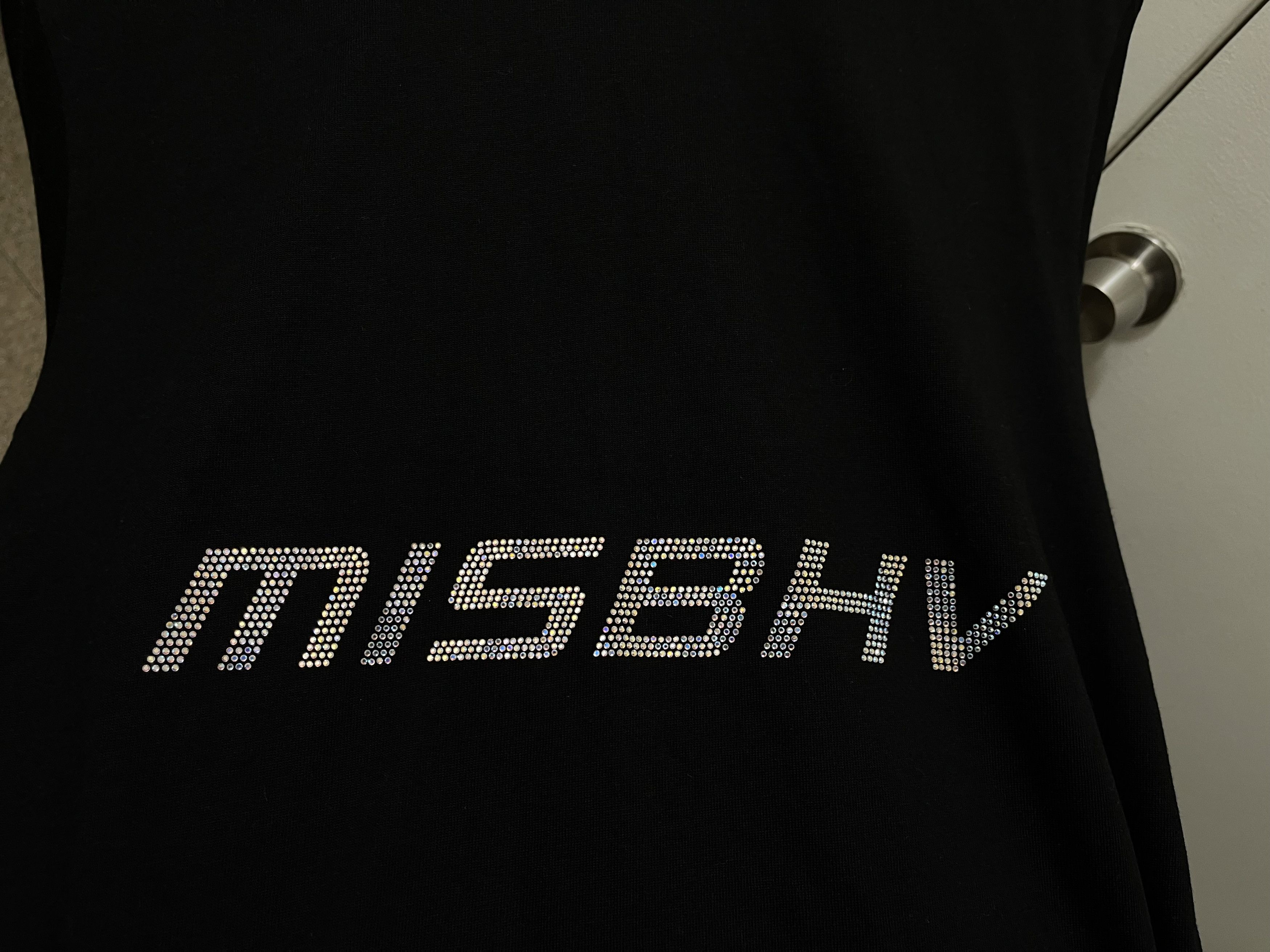 Misbhv MISBHV BLACK TEE BLING RHINESTONES SPELLOUT LOGO PRINT RARE Size US S / EU 44-46 / 1 - 11 Thumbnail