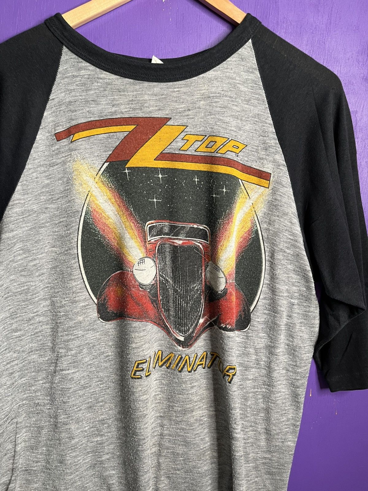Band Tees × Vintage Vintage 1983 ZZ Top eliminator tour raglan t-shirt Size US XL / EU 56 / 4 - 3 Thumbnail