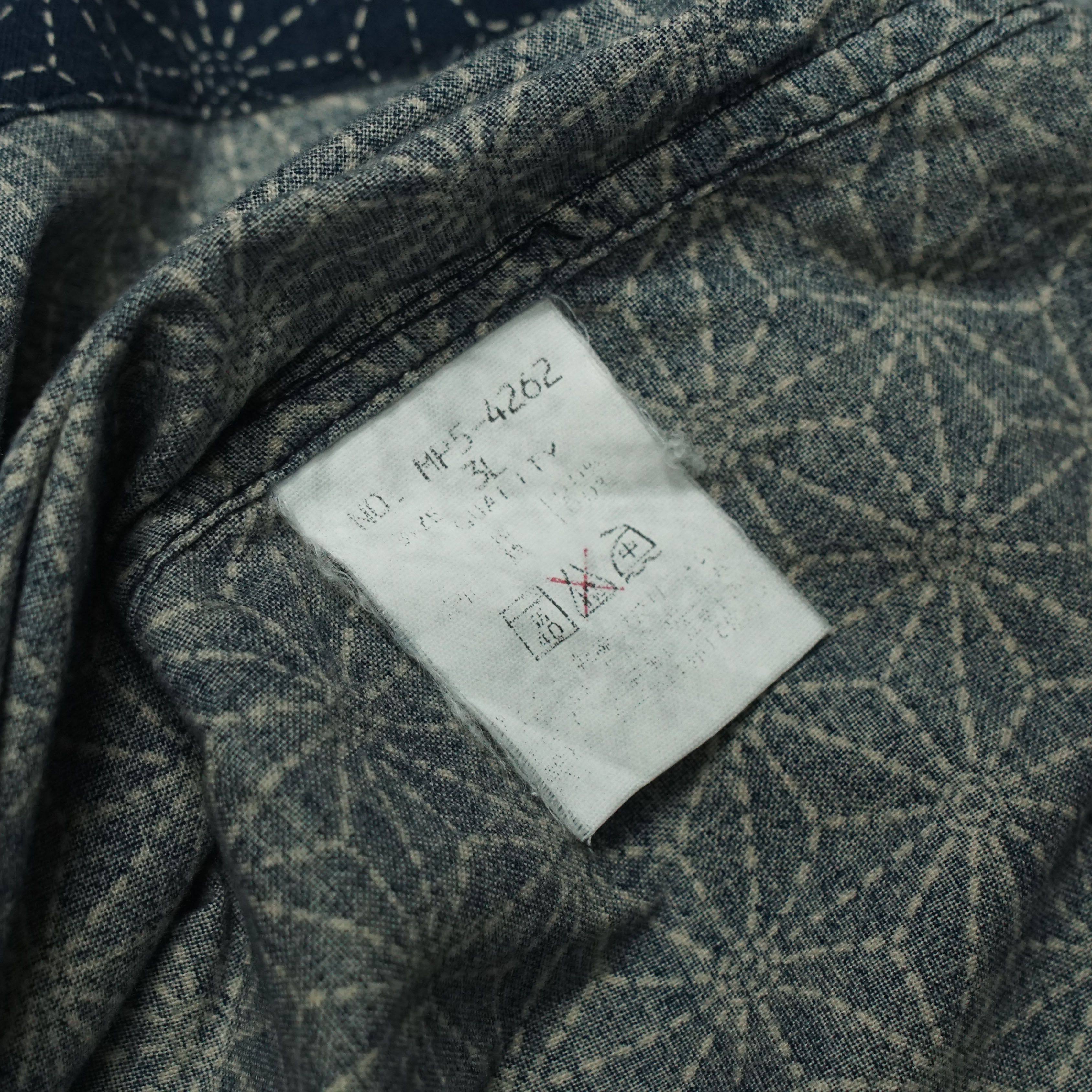 Japanese Brand *NoTariff Japanese Traditional Reverb Sashiko Pattern Shirt Size US XL / EU 56 / 4 - 6 Thumbnail