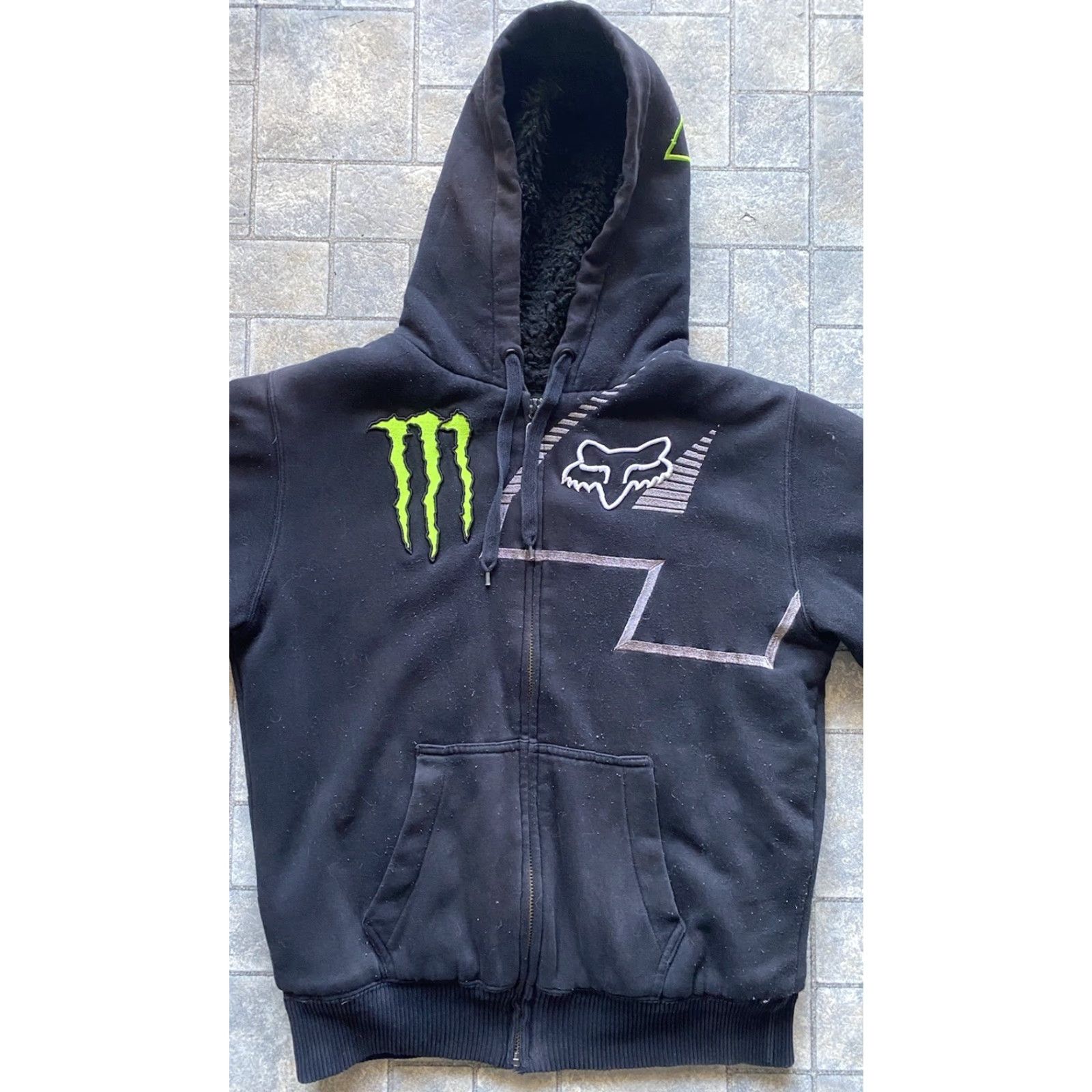Vintage FOX Monster Energy Ricky Carmichael Hoodie Sweatshirt Men’s M Black Full Zip Zip Black? Size US M / EU 48-50 / 2 - 2 Thumbnail