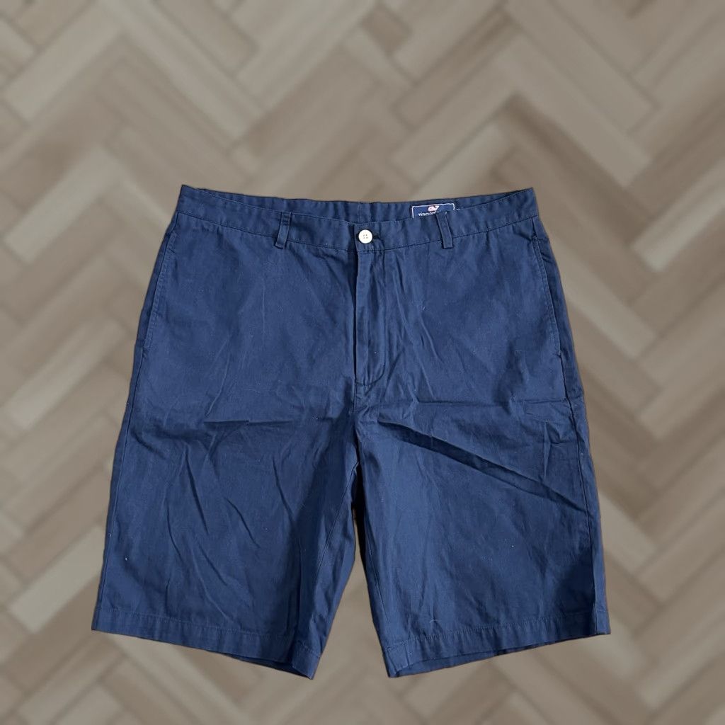 Vineyard Vines Vineyard Vines Shorts Mens Blue Casual Chino Flat Front sz 38 Cotton Knit Regular Pockets Easy Care - (no extra text) Size US 38 / EU 54 - 1 Thumbnail