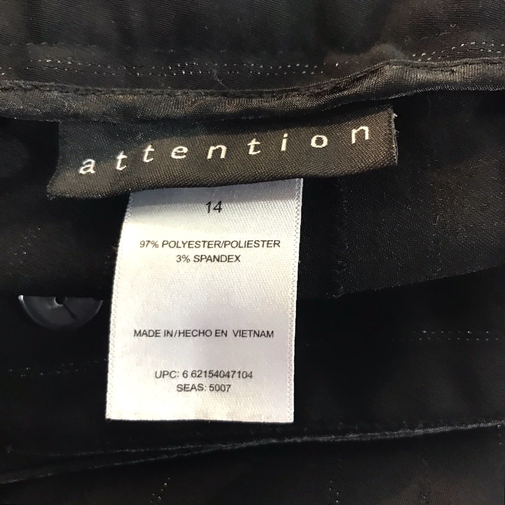 Vintage VINTAGE Attention Black Striped Wide Leg Dress Pants Womens Size 14 Business Casual Size 36" / US 14 / IT 50 - 4 Thumbnail