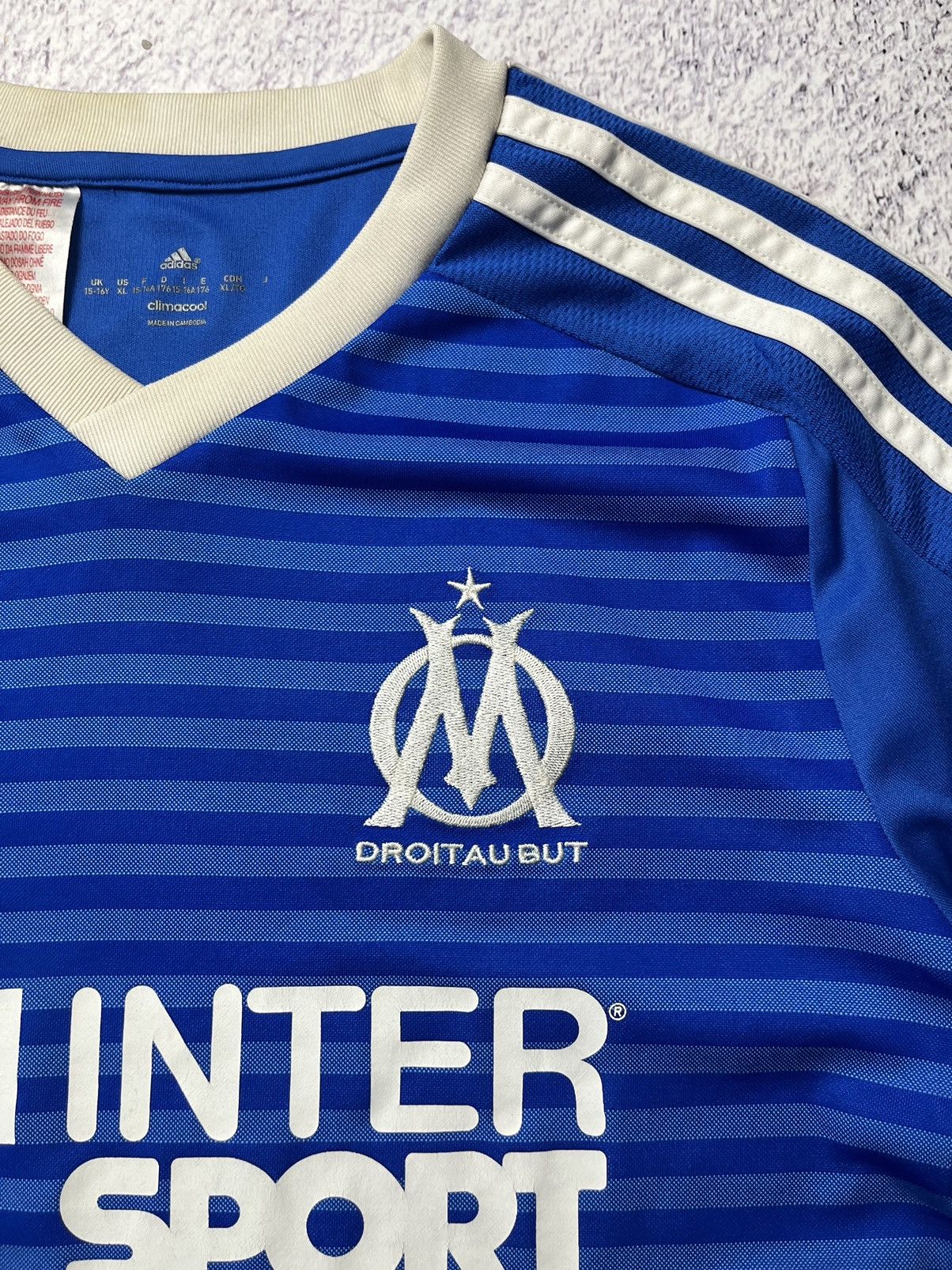 Adidas Vintage Adidas 2015/16 Olympique de Marseille Third Shirt Size US S / EU 44-46 / 1 - 8 Thumbnail