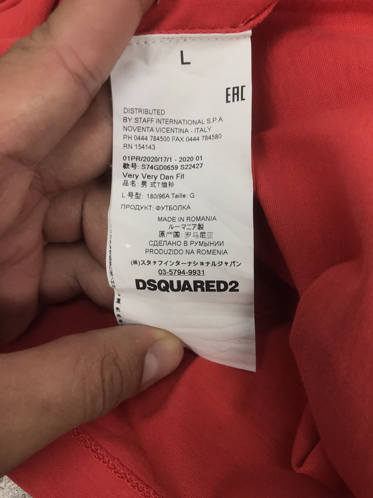Dsquared2 Dsquared2 Caten Bros Distressed Tee Size US L / EU 52-54 / 3 - 7 Thumbnail