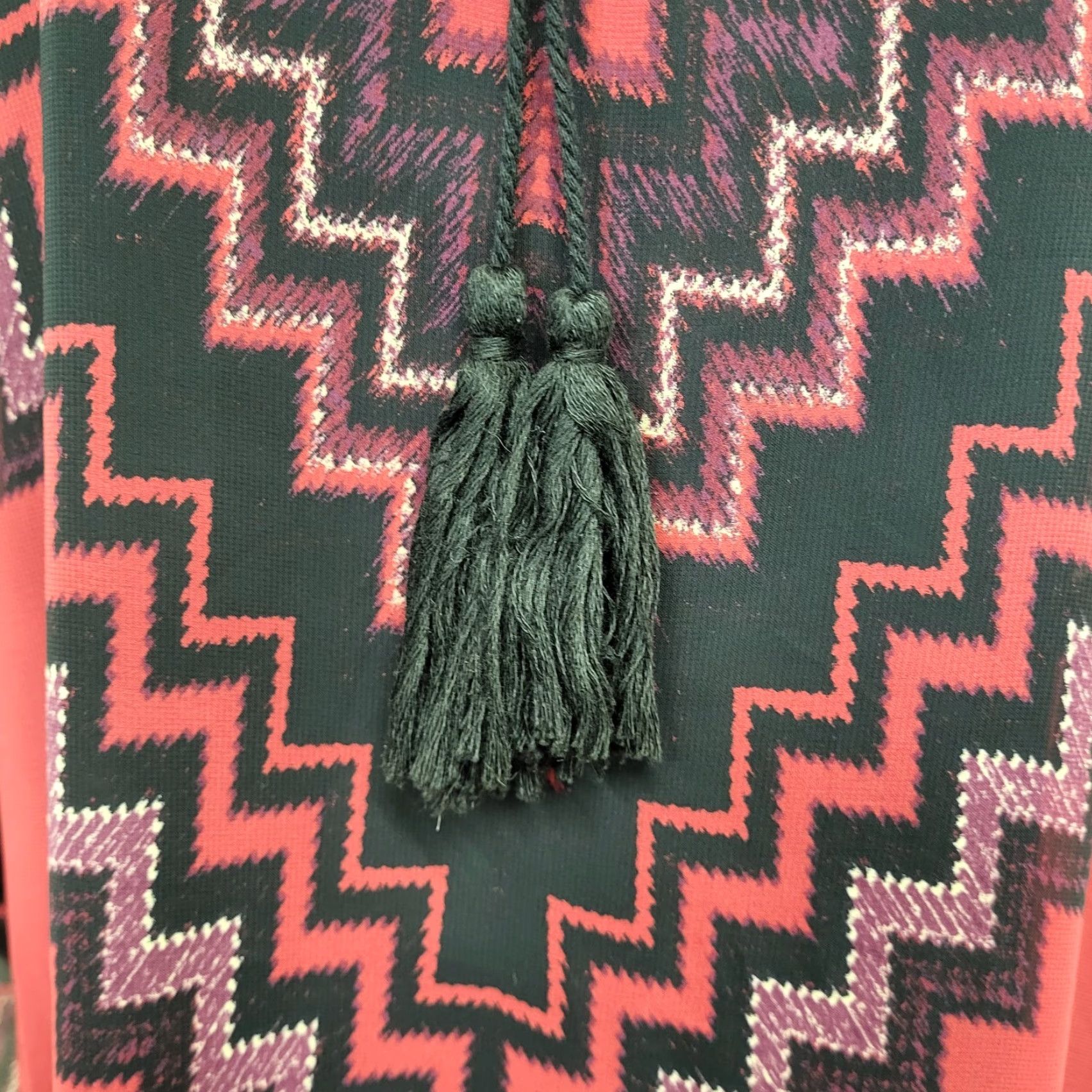 Wrangler Wrangler Dress Womens Medium Red/Black Aztec Americana Kimono Sleeve Geometric Pattern Vintage No Size M / US 6-8 / IT 42-44 - 5 Thumbnail