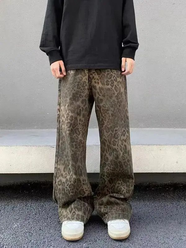 VIBE Vintage Brown Leopard Print Straight Leg Micro Jeans Size US 30 / EU 46 - 6 Thumbnail