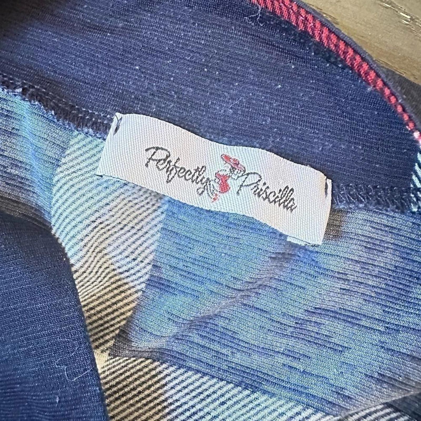 Designer Perfectly Priscilla Plaid Tunic Top Size XL / US 12-14 / IT 48-50 - 3 Thumbnail