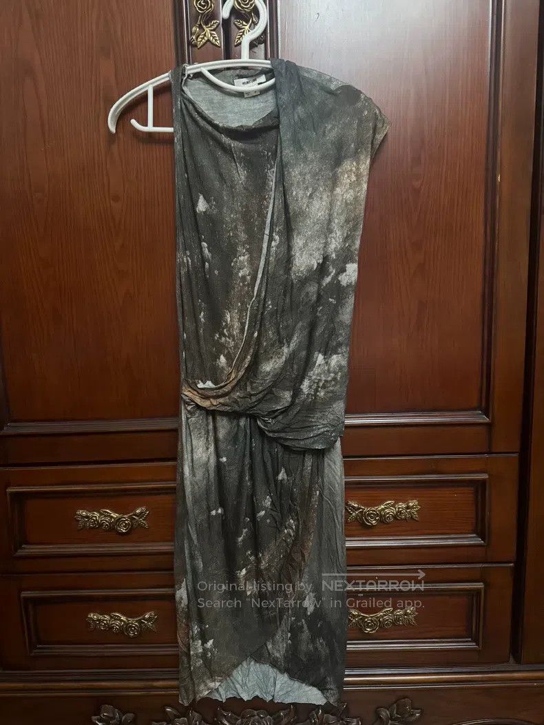 Helmut Lang Helmut Lang Gray Ombre Dress Viscose Fiber Summer Mid-Leng Size S / US 4 / IT 40 - 1 Thumbnail
