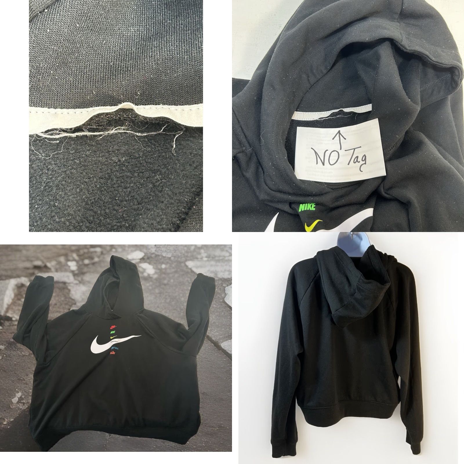 Nike Nike Fleece Hoodie Cropped Women M Black Center Swoosh DJ1123-011 Size M / US 6-8 / IT 42-44 - 10 Thumbnail