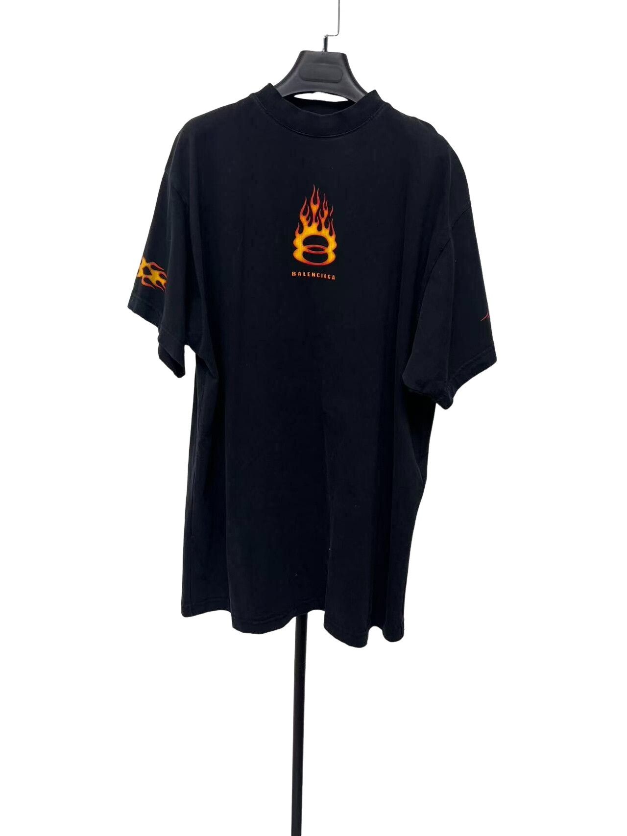Balenciaga Balenciaga Flame Logo Graphic T-Shirt Size 1 Size US S / EU 44-46 / 1 - 1 Thumbnail