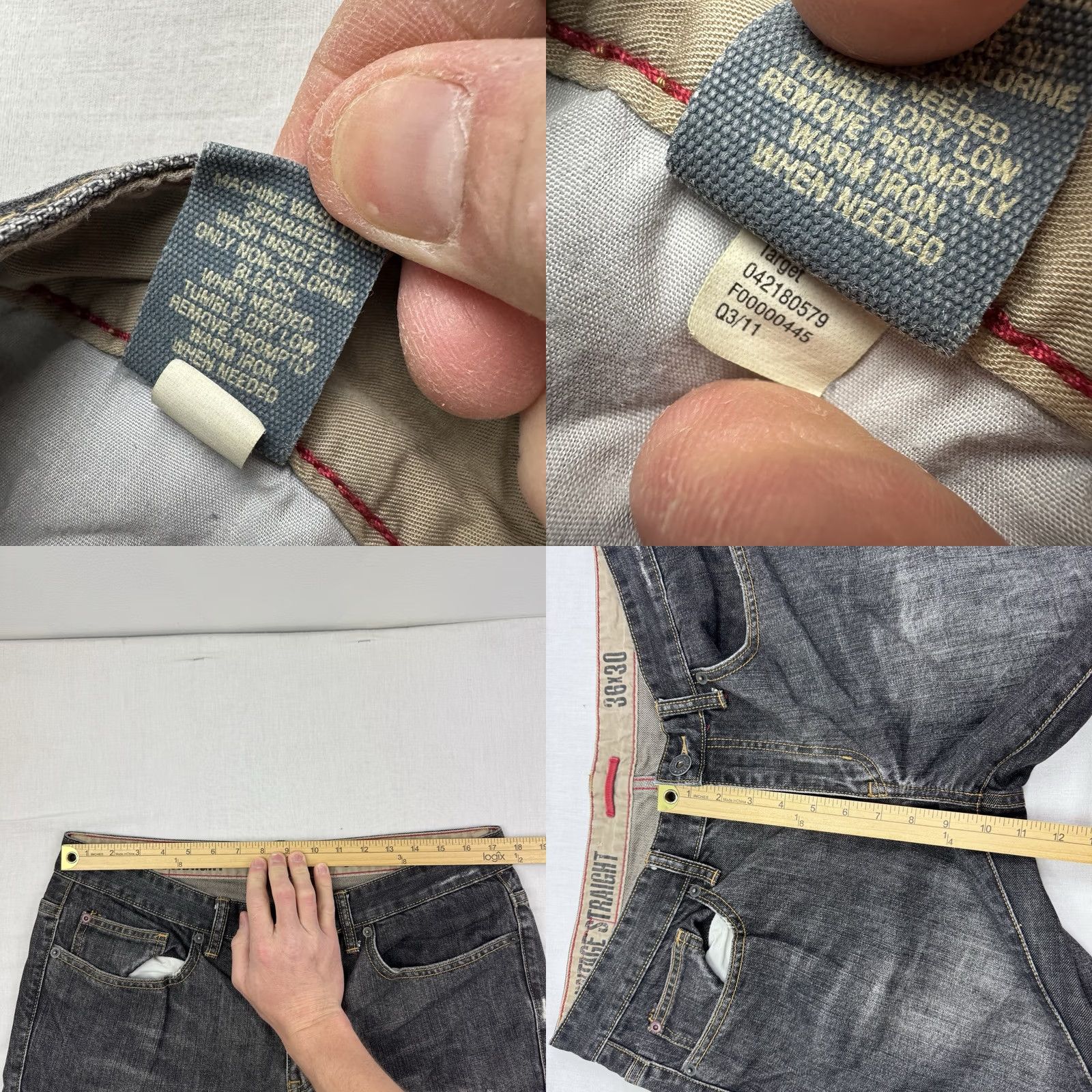 Converse VINTAGE Converse Jeans Men 36 Regular Inseam 30 Black Denim Grunge Y2K Hipster Skater Straight Capable of 36x30? Size US 36 / EU 52 - 8 Thumbnail